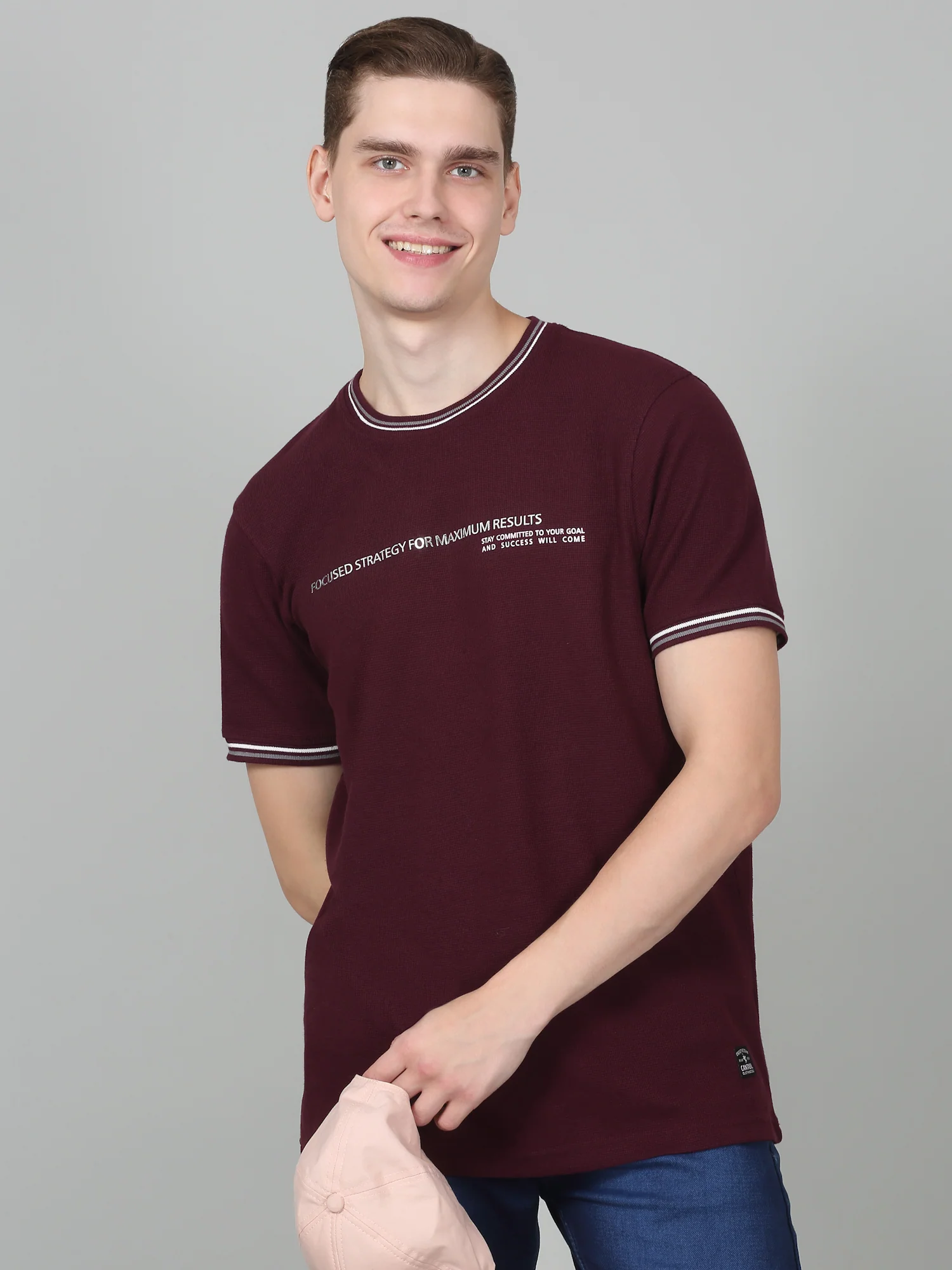 T-Shirt for Men | Breathable & Soft with Color Fastness Regular Fit Round Neck Poly Cotton Fabric Printed Pattern - Image 8