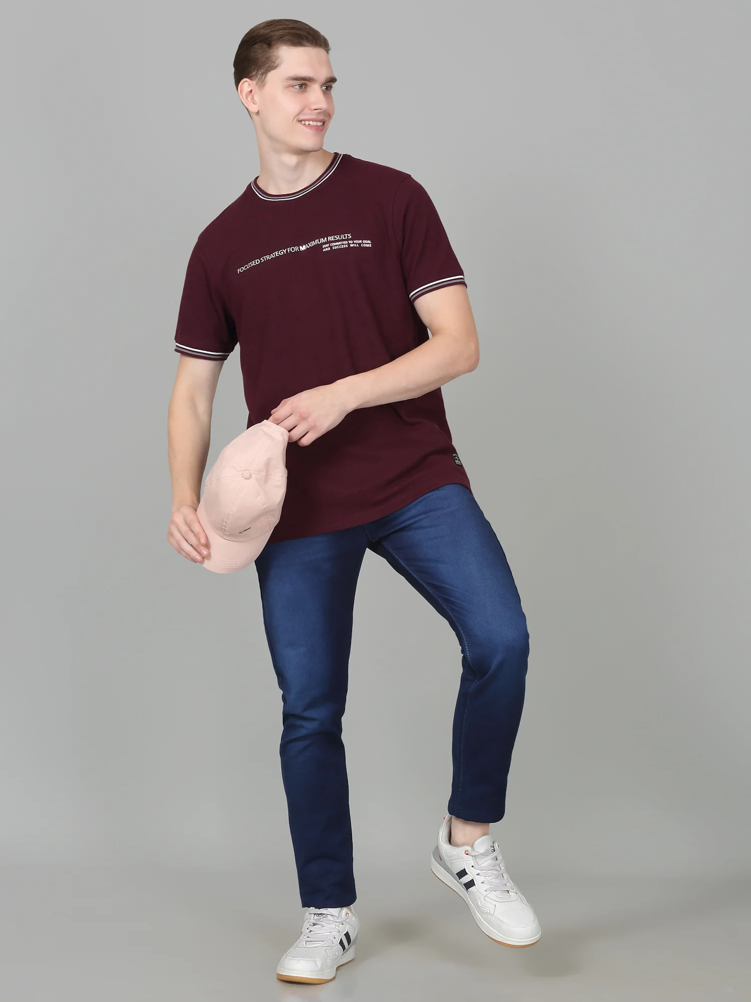 T-Shirt for Men | Breathable & Soft with Color Fastness Regular Fit Round Neck Poly Cotton Fabric Printed Pattern - Image 9
