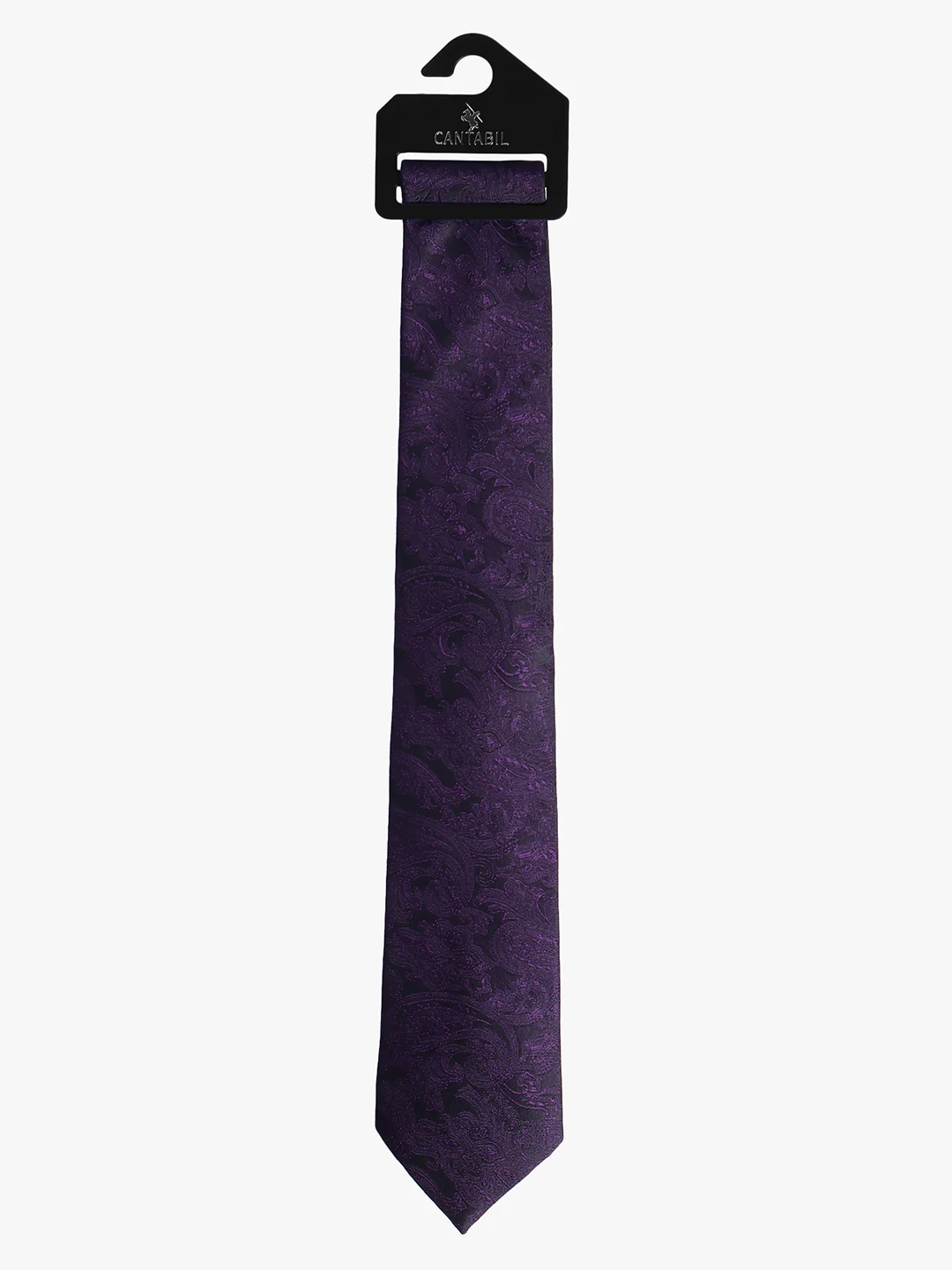 Men's Purple Floral Printed Broad Tie - Image 7