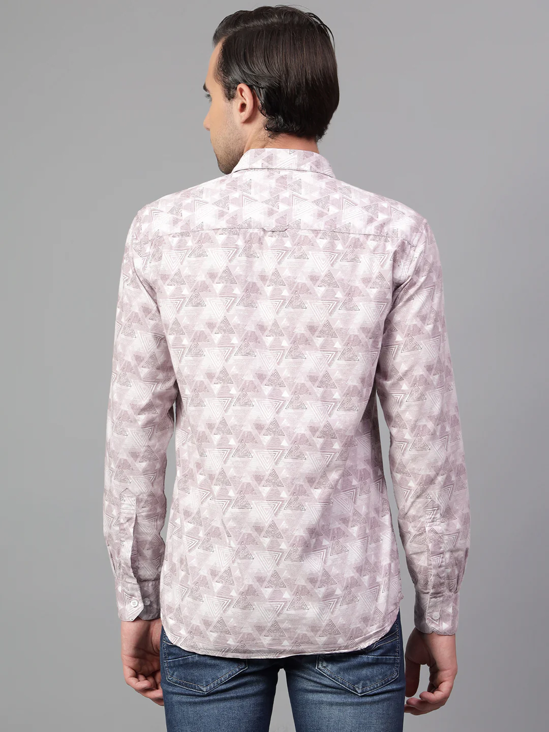 Casual Shirt for Men | Breathable & Soft with Color Fastness Regular Fit Spread Collar Neck Viscose Fabric Printed Pattern - Image 3