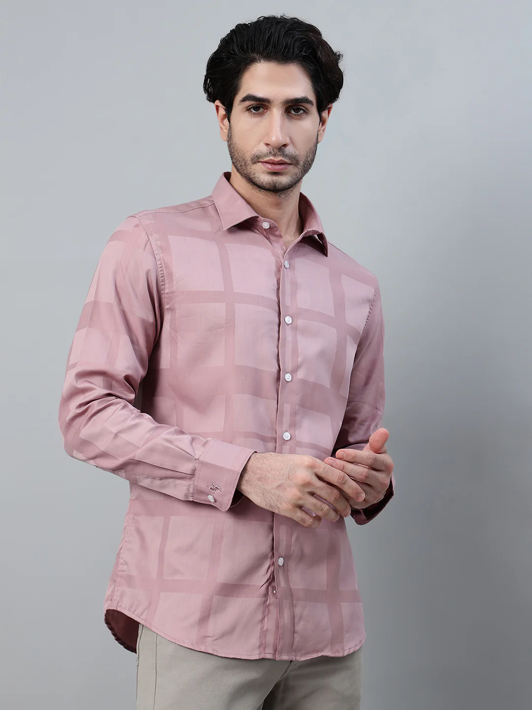 Casual Shirt for Men | Breathable & Soft with Color Fastness Regular Fit Spread Collar Neck Cotton Blend Fabric Printed Pattern - Image 4