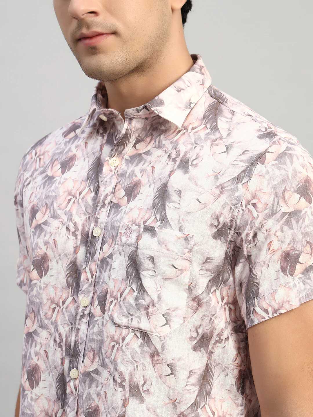 Casual Shirt for Men | Breathable & Soft with Color Fastness Regular Fit Spread Collar Neck Cotton Fabric Printed Pattern - Image 6