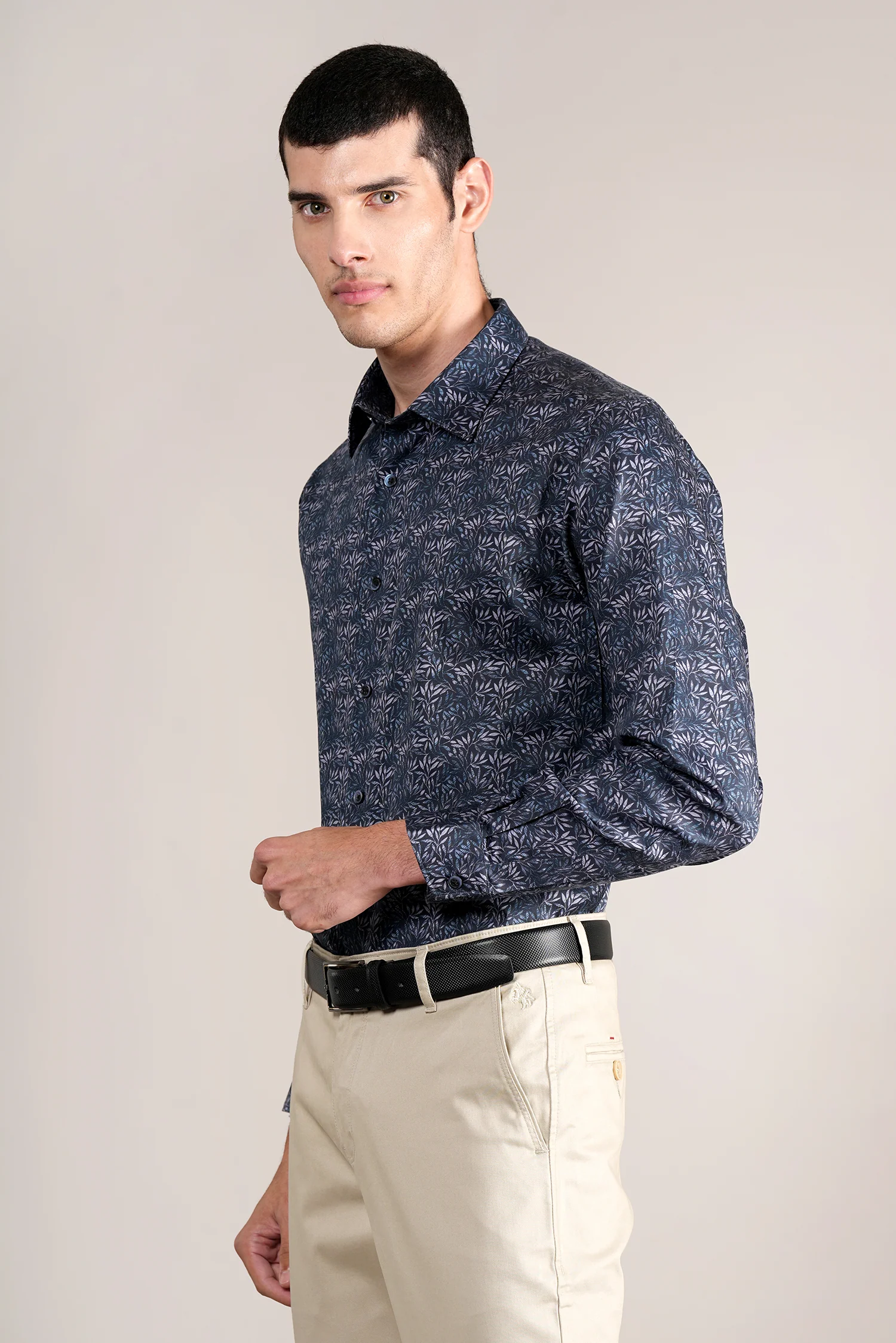 Formal Shirt for Men l Breathable & Soft with Color Fastness Regular Fit Spread Collar Neck Cotton Fabric Printed Pattern - Image 3