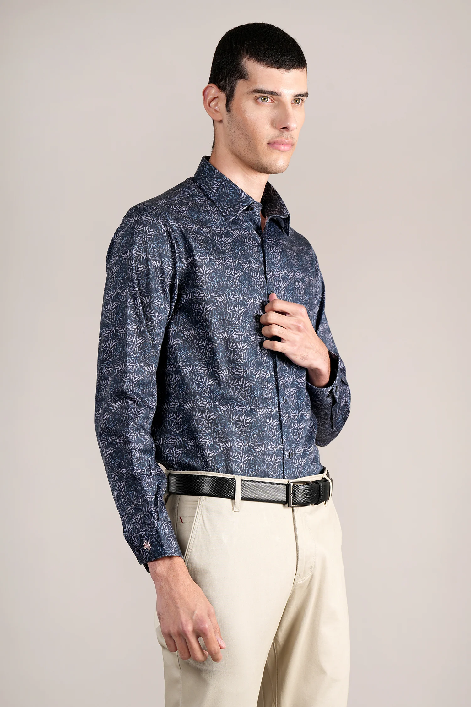 Formal Shirt for Men l Breathable & Soft with Color Fastness Regular Fit Spread Collar Neck Cotton Fabric Printed Pattern - Image 4
