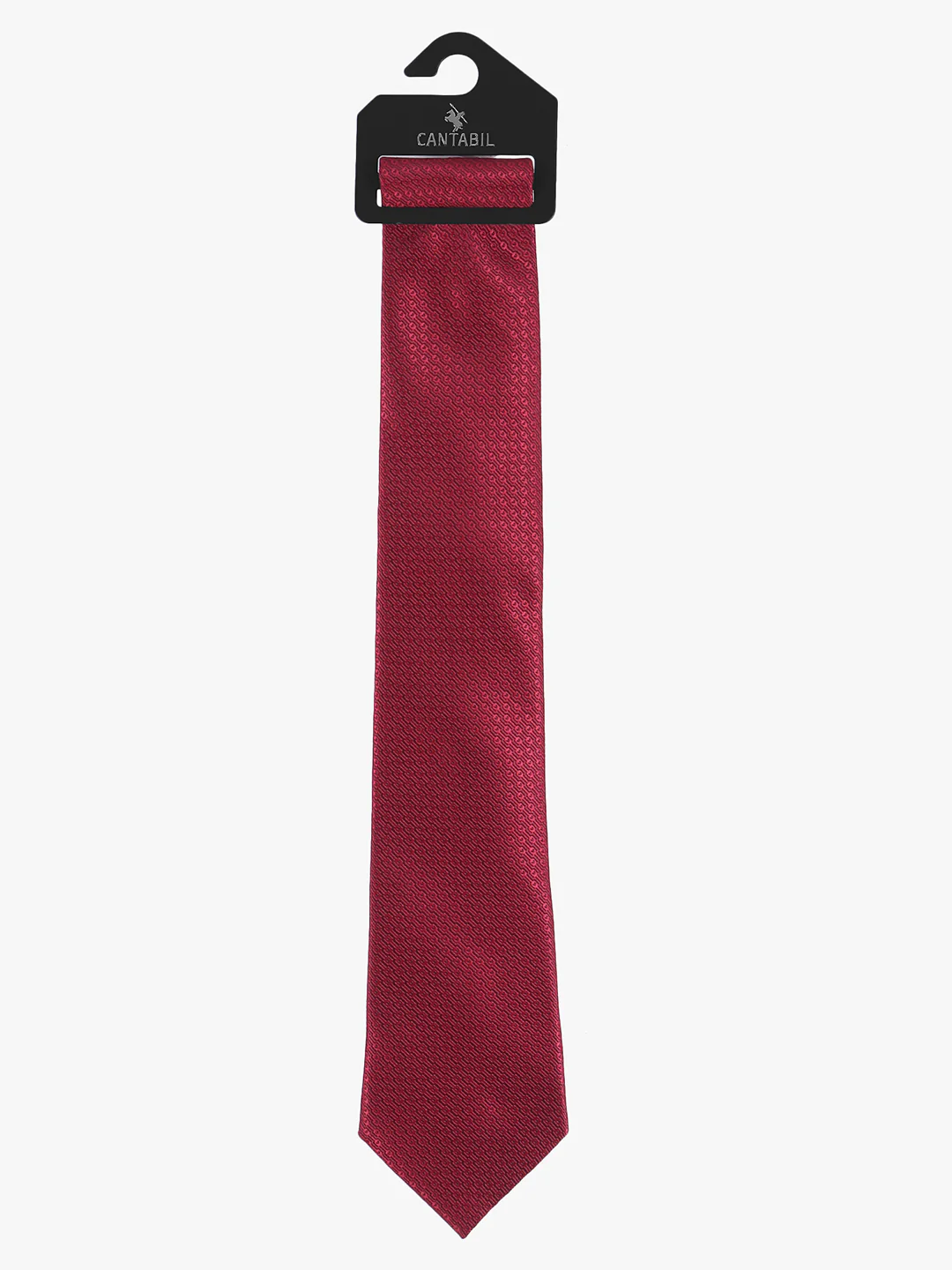 Men's Red Self-Design Broad Tie - Image 2