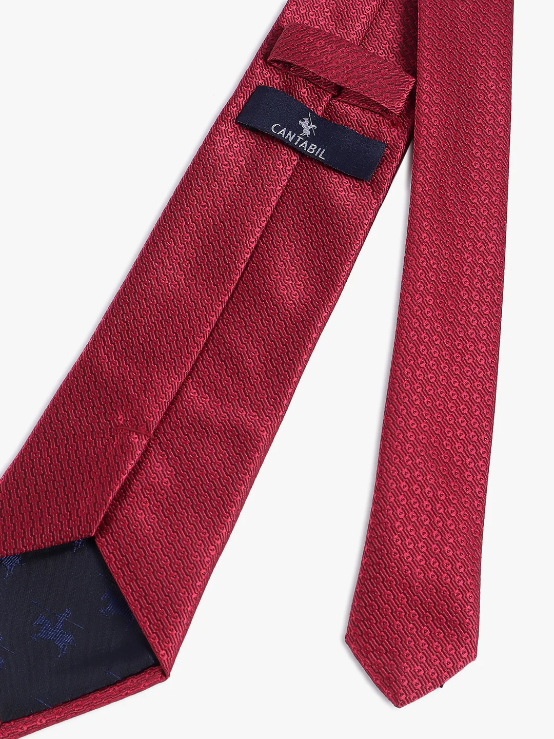 Men's Red Self-Design Broad Tie - Image 3