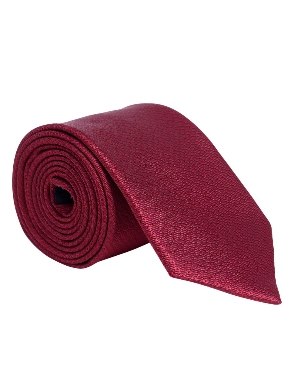 Men's Red Self-Design Broad Tie - Image 5