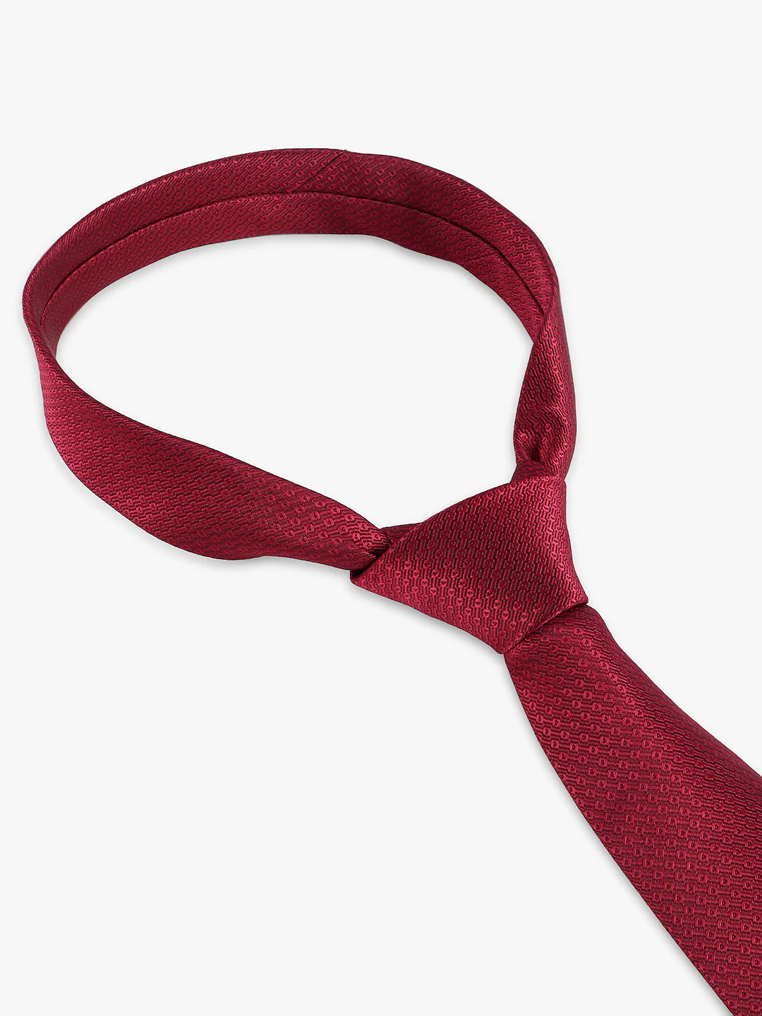 Men's Red Self-Design Broad Tie - Image 6