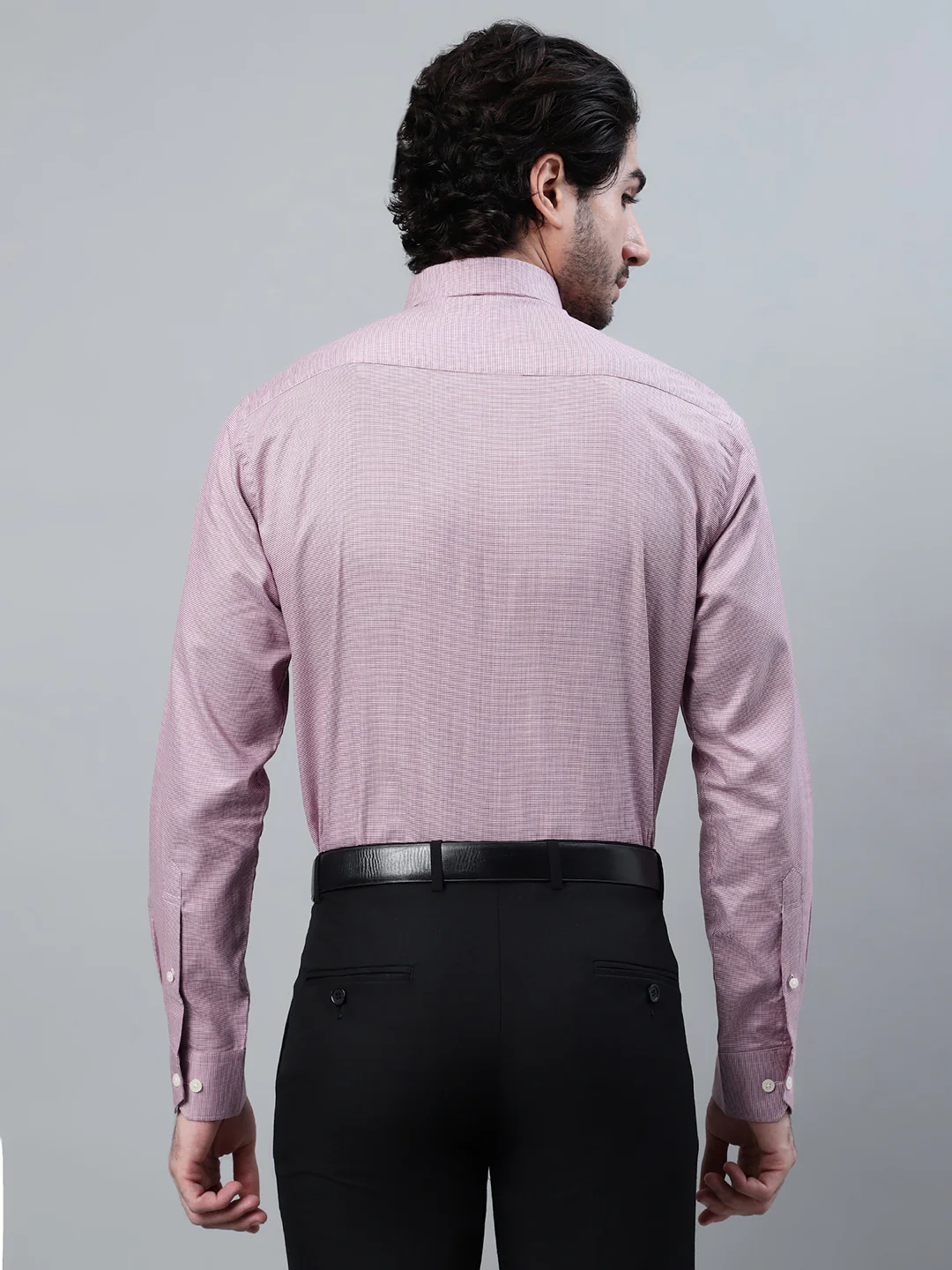 Formal Shirt for Men l Breathable & Soft with Color Fastness Regular Fit Spread Collar Neck Cotton Fabric Self Design Pattern - Image 2