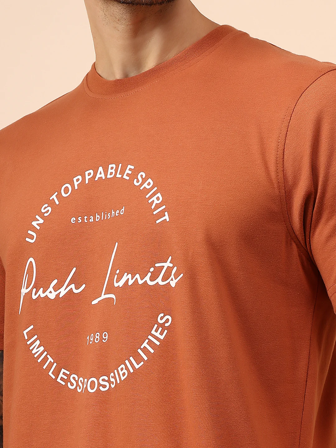 T-Shirt for Men | Breathable & Soft with Color Fastness Regular Fit Round Neck Poly Cotton Fabric Printed Pattern - Image 6