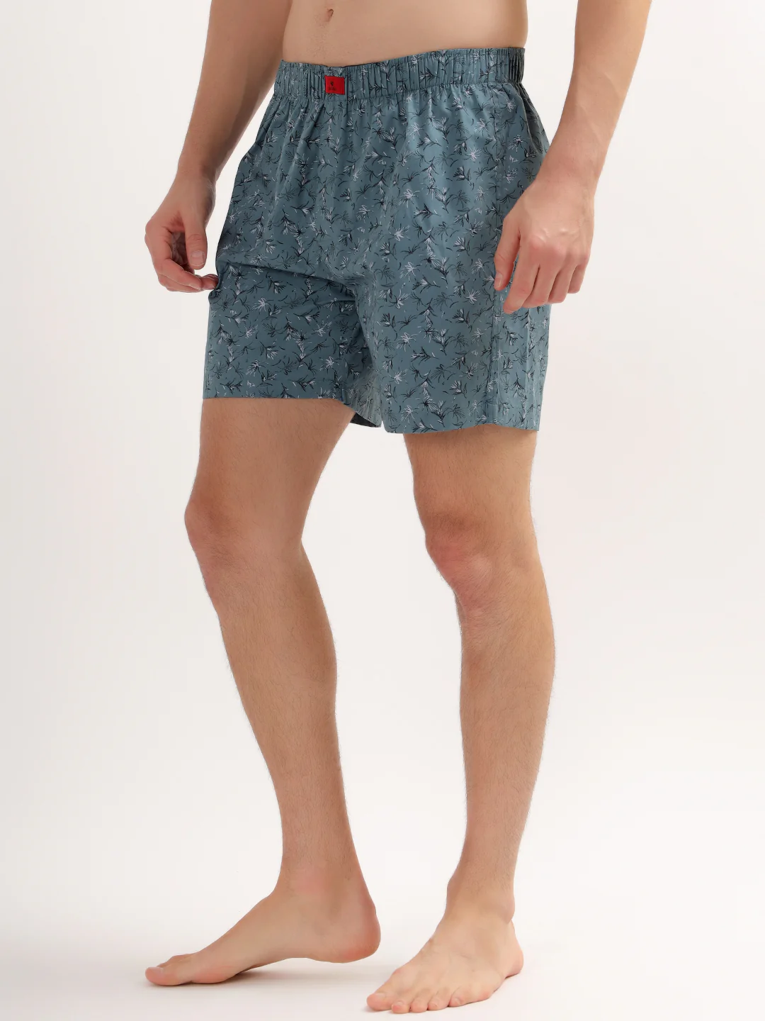 Men's Sage-Green Regular Fit Printed Boxer - Image 3