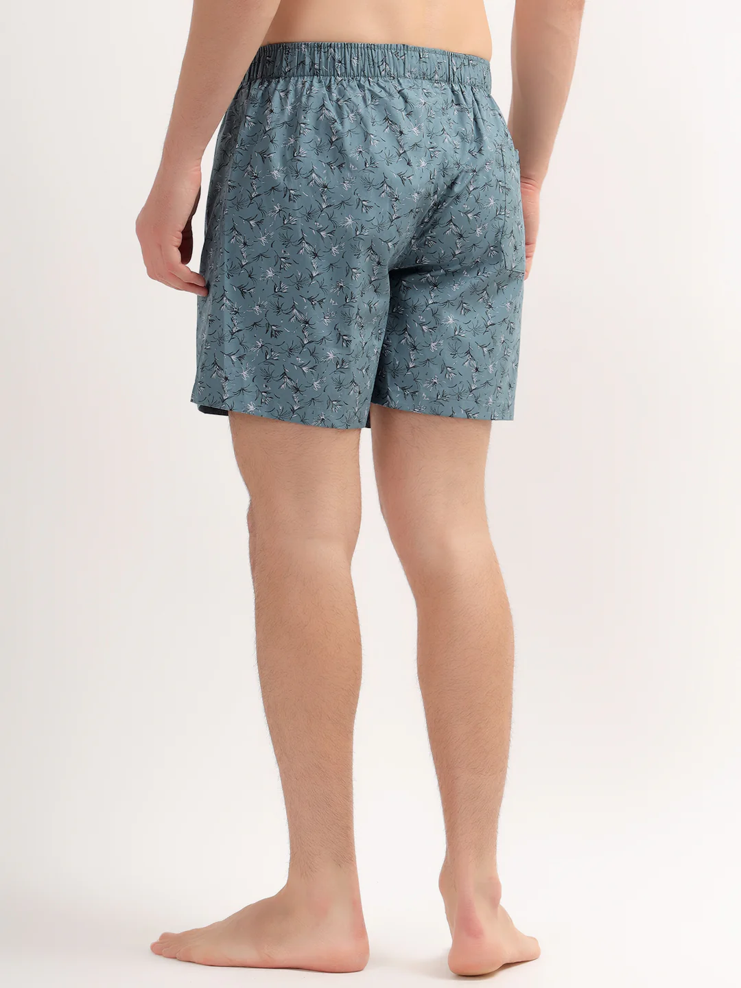Men's Sage-Green Regular Fit Printed Boxer - Image 4