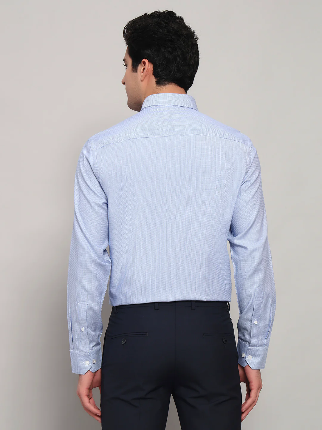Formal Shirt for Men l Breathable & Soft with Color Fastness Regular Fit Spread Collar Neck Cotton Fabric Self Design Pattern - Image 2