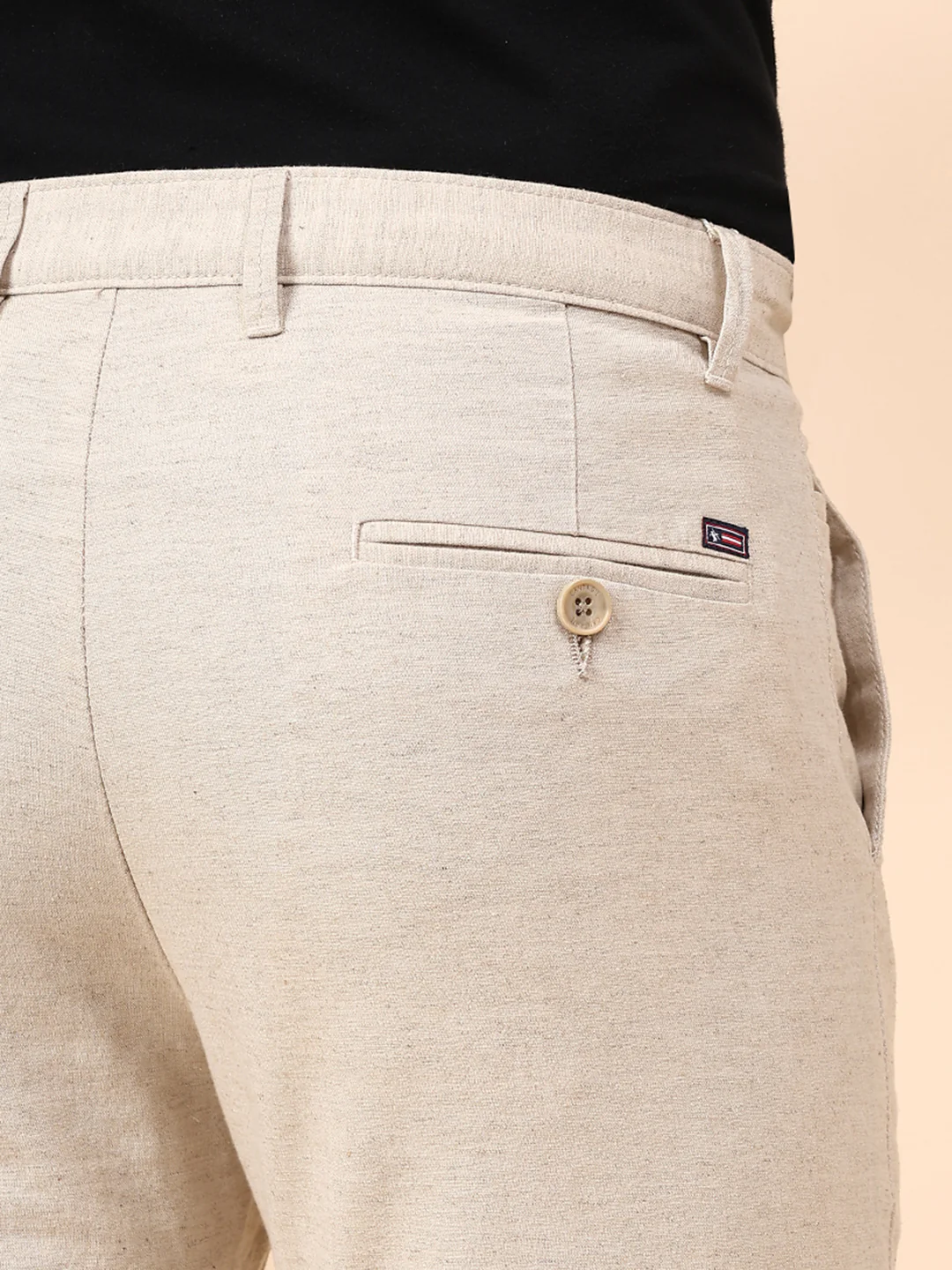 Casual Trouser for Men | Breathable & Soft with Color Fastness Regular Fit Cotton Fabric Solid Pattern Button Closure - Image 8