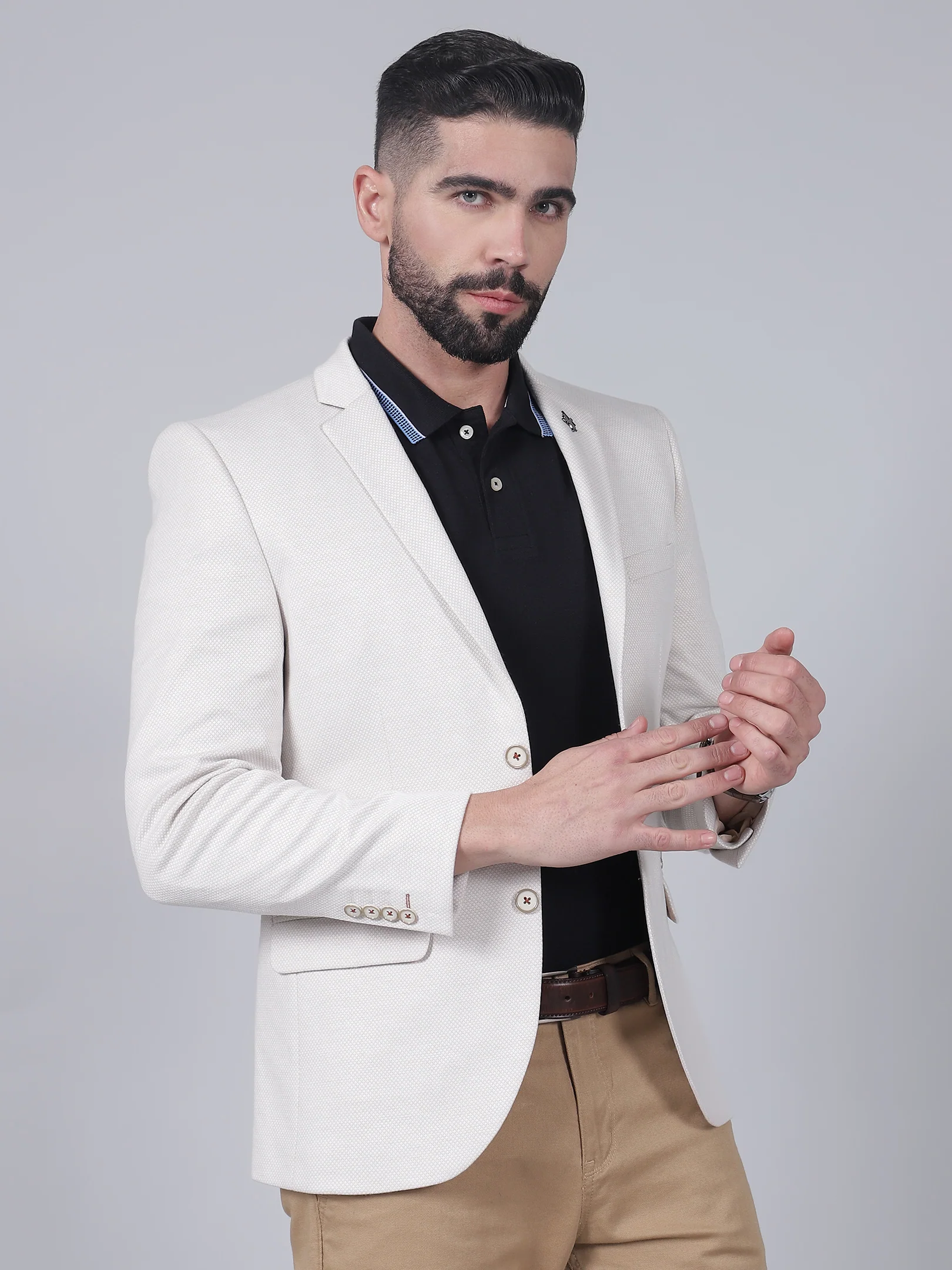 Men’s Fawn Self-Design Casual Blazer | Cantabil - Image 4