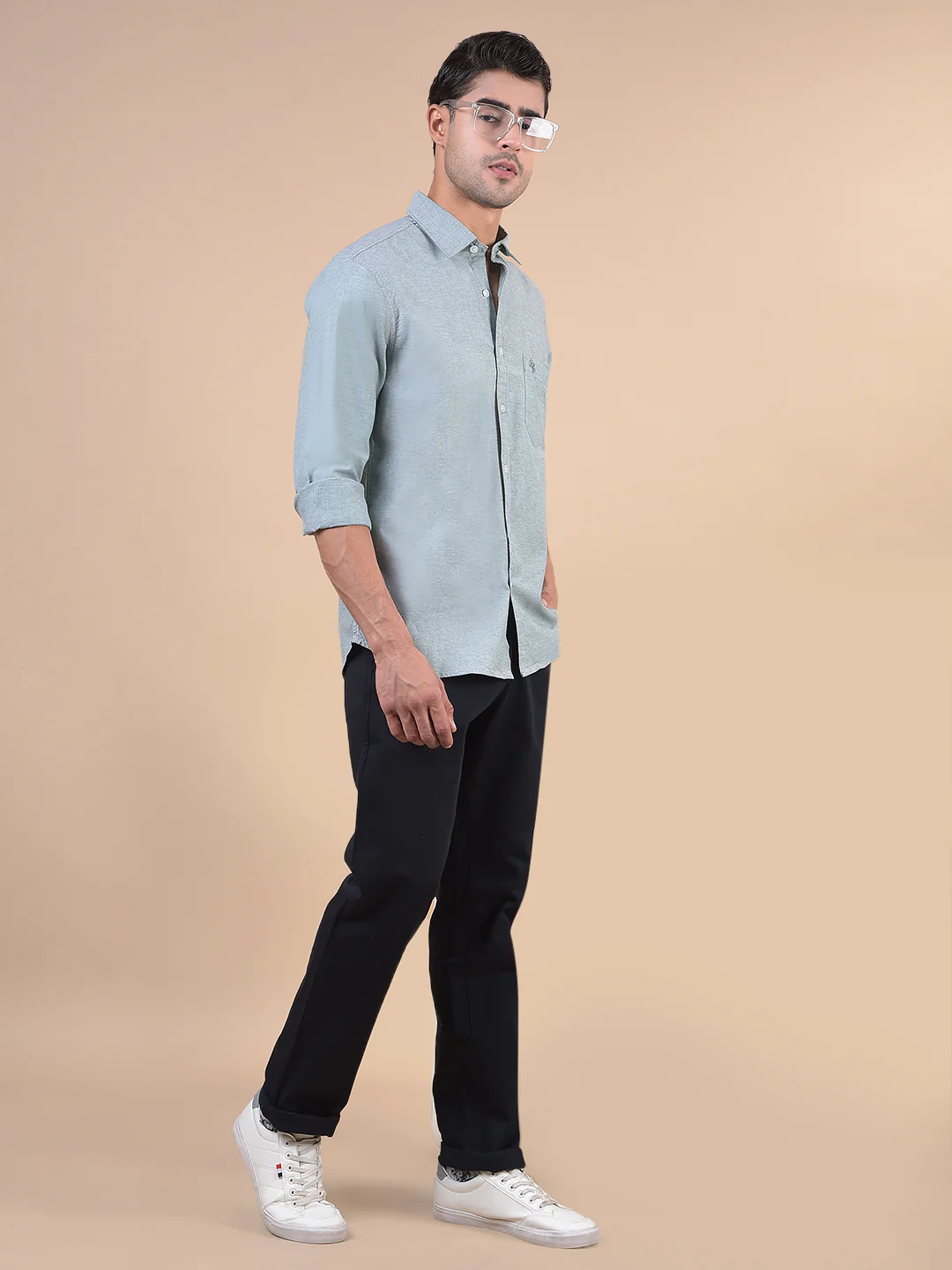 Casual Shirt for Men | Breathable & Soft with Color Fastness Regular Fit Spread Collar Neck Cotton Fabric Self Design Pattern - Image 7