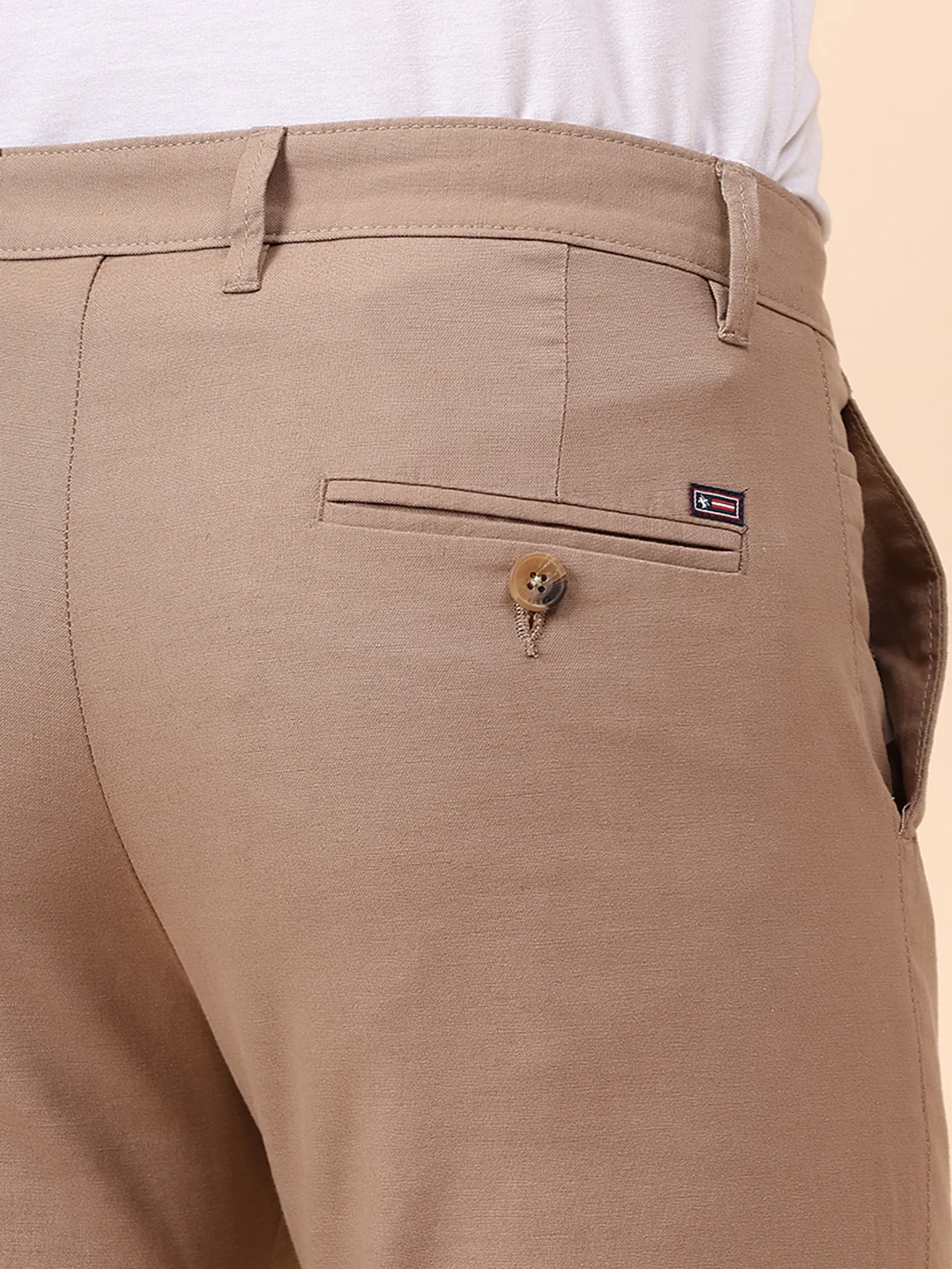 Casual Trouser for Men | Breathable & Soft with Color Fastness Regular Fit Cotton Fabric Solid Pattern Button Closure - Image 8