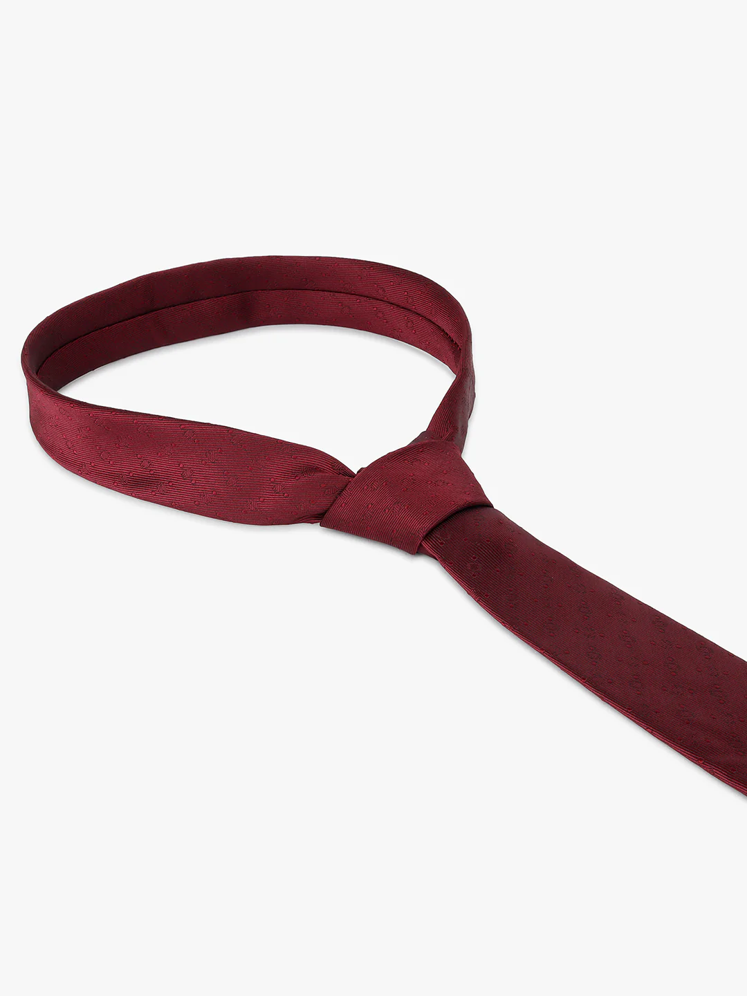 Men's Self Design Maroon Regular Broad - Image 4