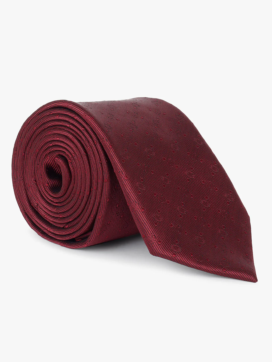 Men's Self Design Maroon Regular Broad - Image 5