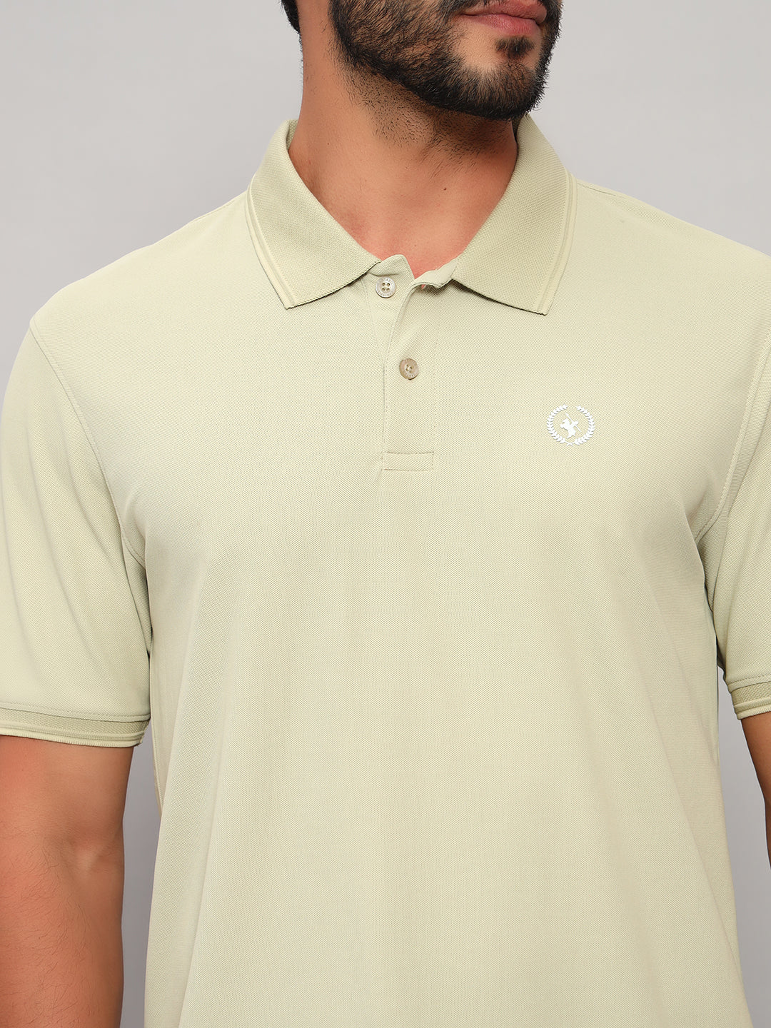 T-Shirt for Men | Breathable & Soft with Color Fastness Regular Fit Polo Neck Polyester Fabric Solid Pattern - Image 5