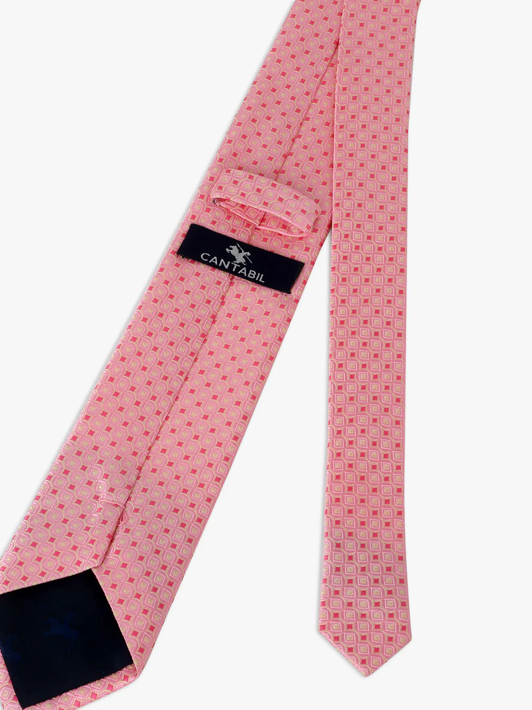 Men's Self Design Pink Regular Broad - Image 3