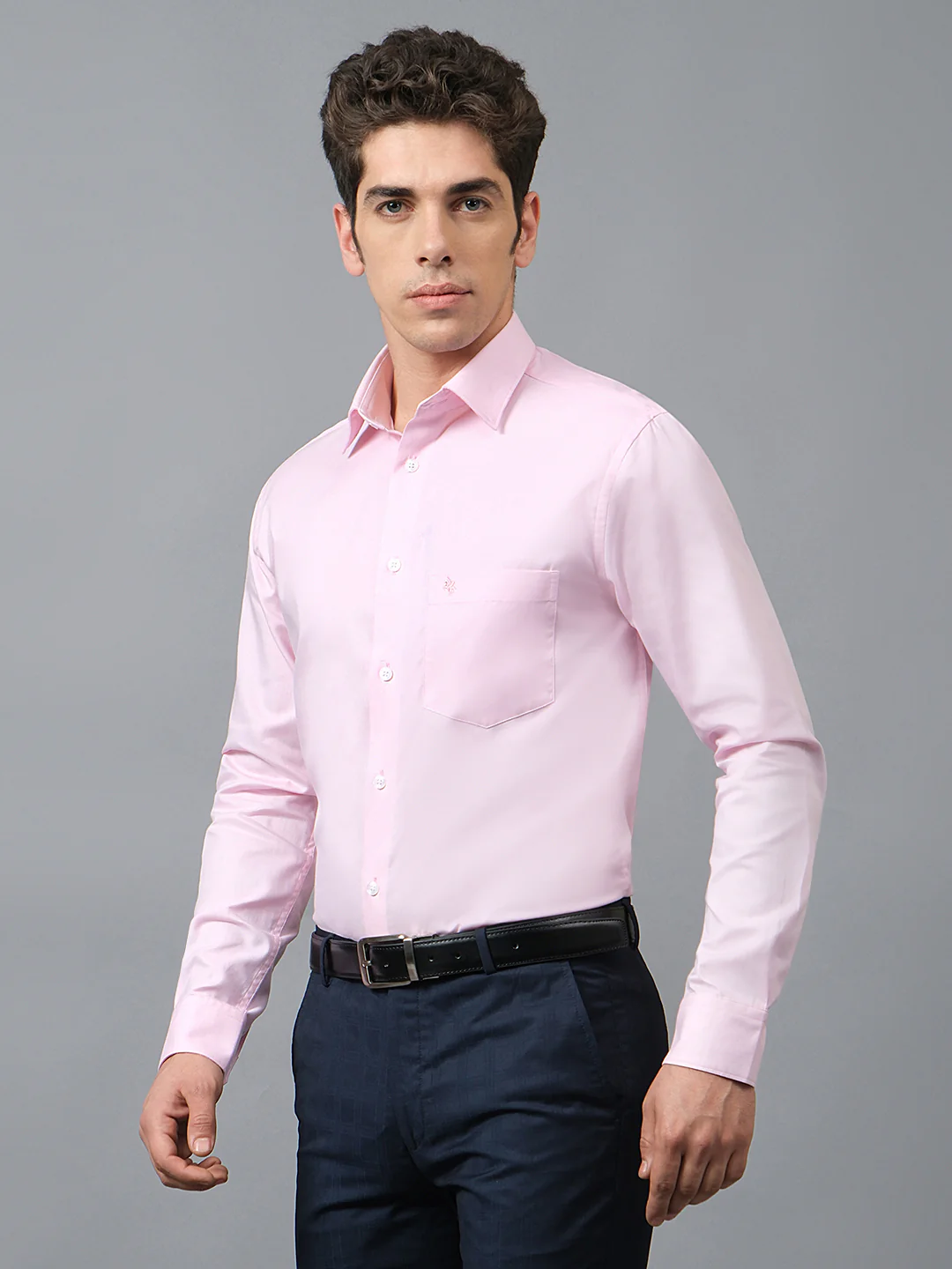 Formal Shirt for Men l Breathable & Soft with Color Fastness Regular Fit Spread Collar Neck Cotton Fabric Self Design Pattern - Image 3