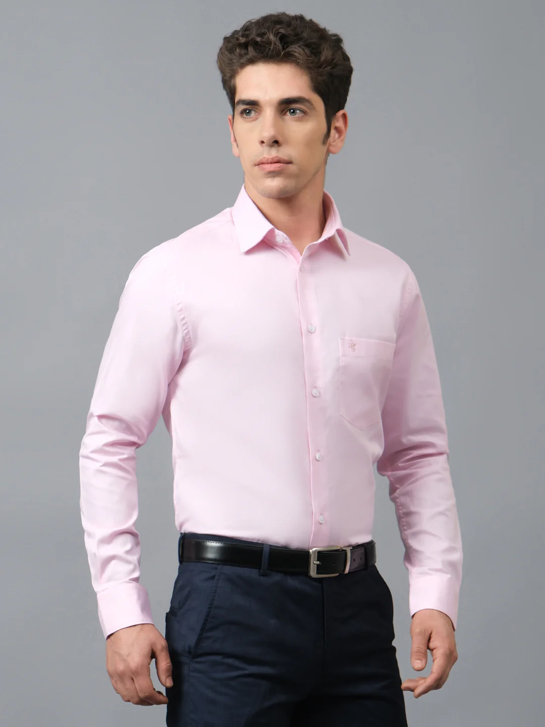 Formal Shirt for Men l Breathable & Soft with Color Fastness Regular Fit Spread Collar Neck Cotton Fabric Self Design Pattern - Image 4
