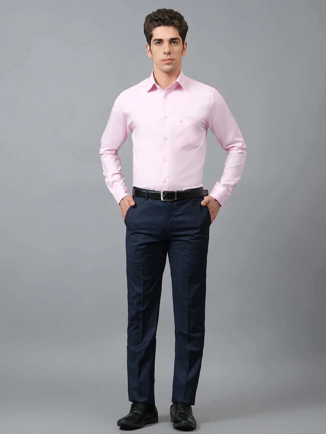 Formal Shirt for Men l Breathable & Soft with Color Fastness Regular Fit Spread Collar Neck Cotton Fabric Self Design Pattern - Image 5