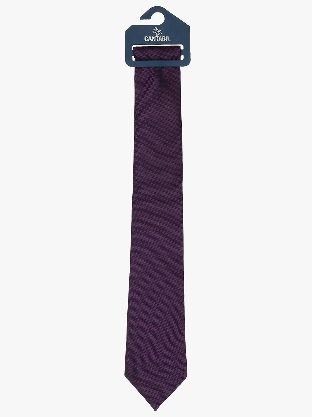 Men's Self Design Purple Regular Broad - Image 2