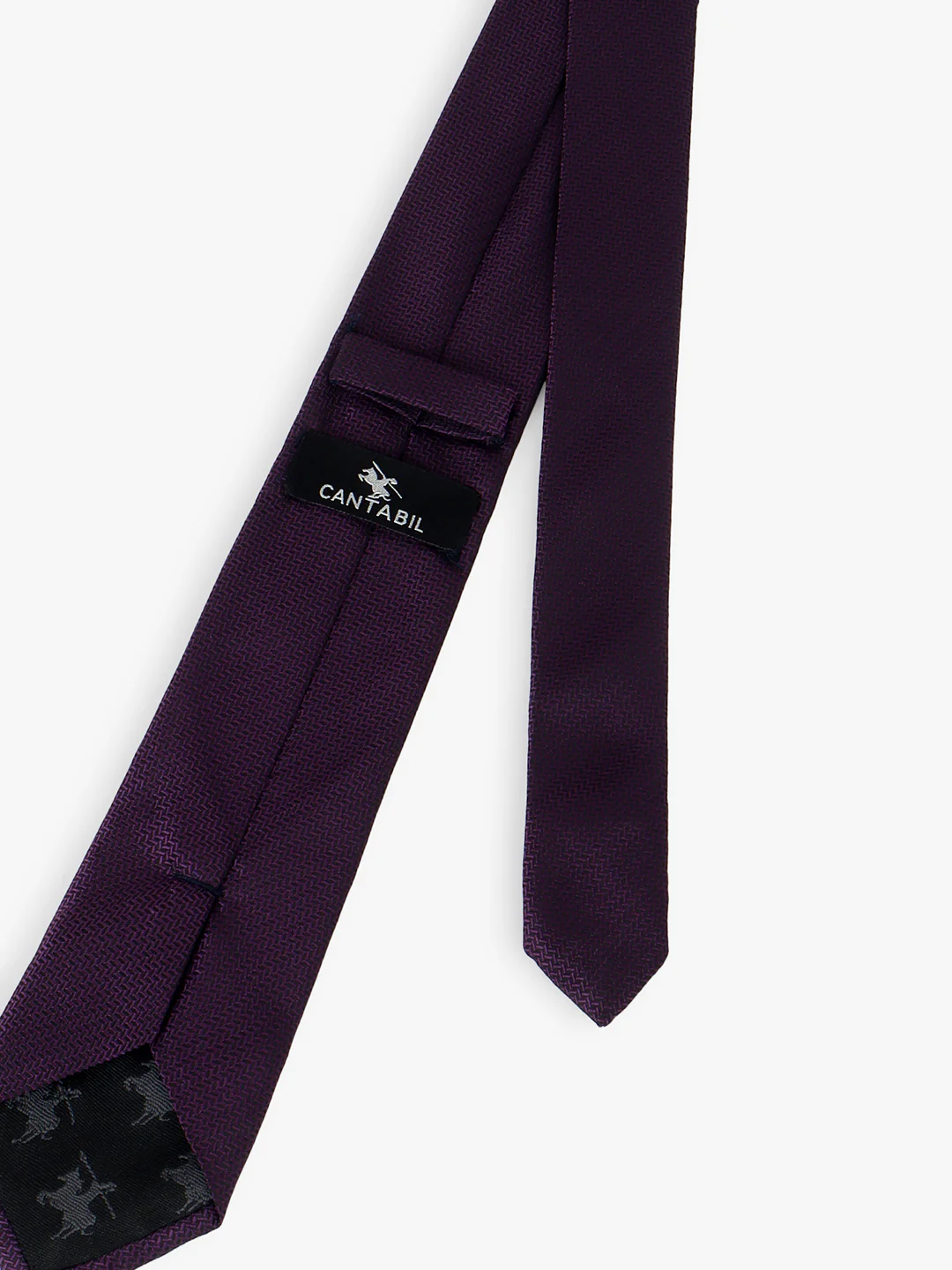 Men's Self Design Purple Regular Broad - Image 3