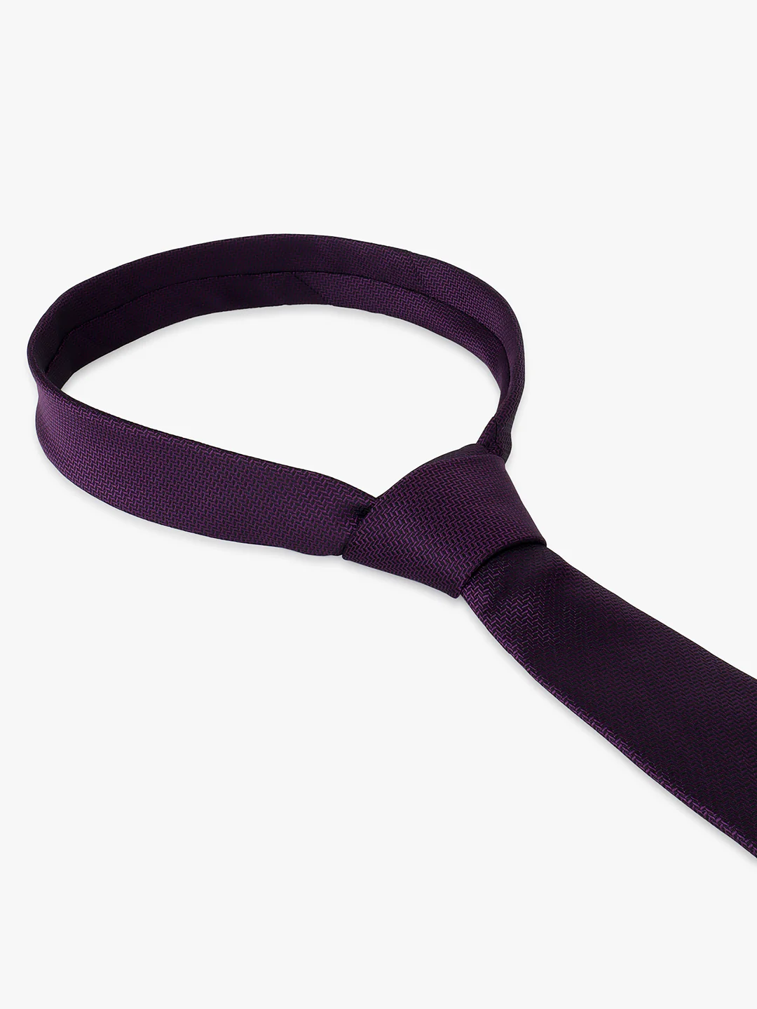 Men's Self Design Purple Regular Broad - Image 5