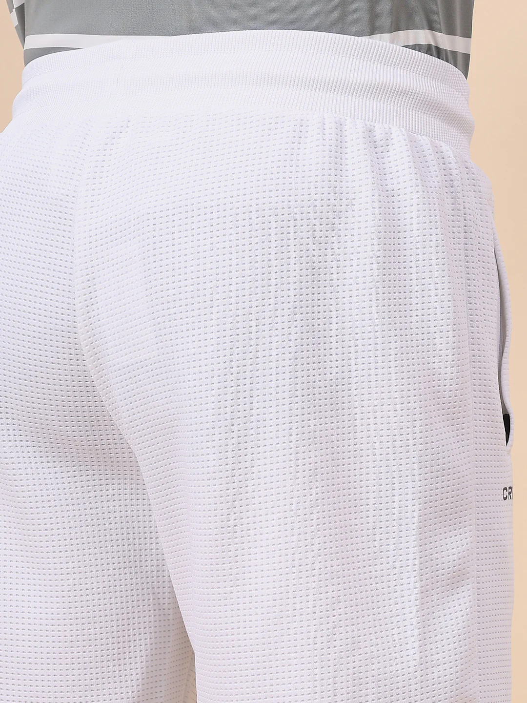 Men's Self Design White Regular Fit Casual Shorts - Image 8