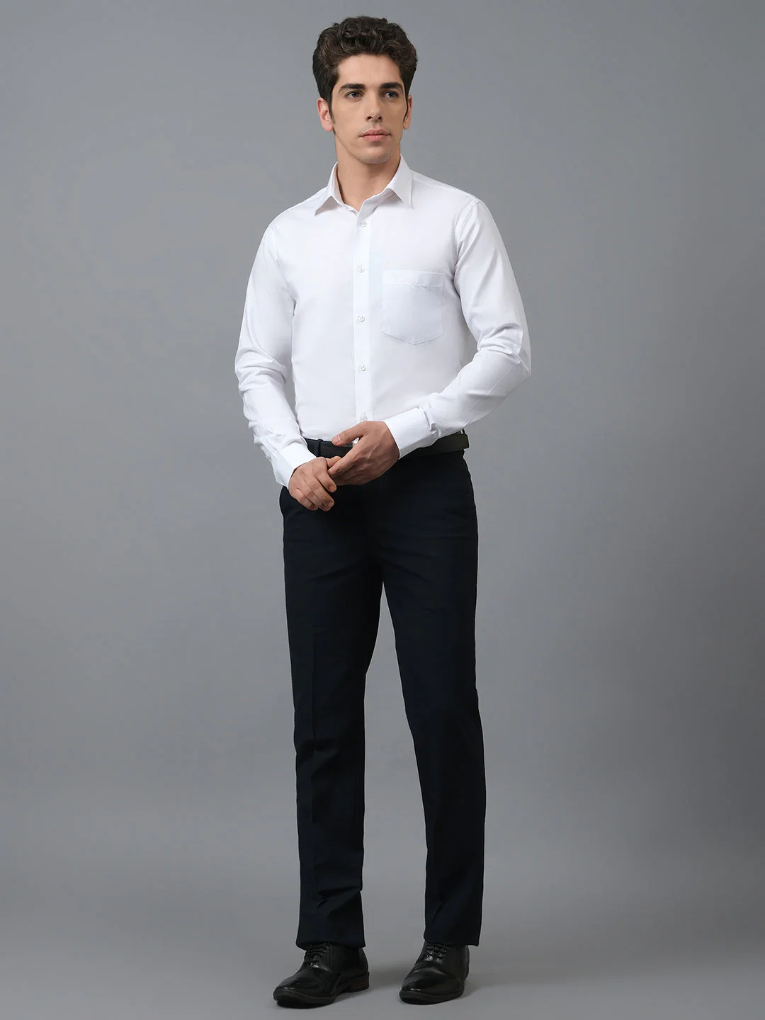 Formal Shirt for Men l Breathable & Soft with Color Fastness Regular Fit Spread Collar Neck Cotton Fabric Self Design Pattern - Image 5