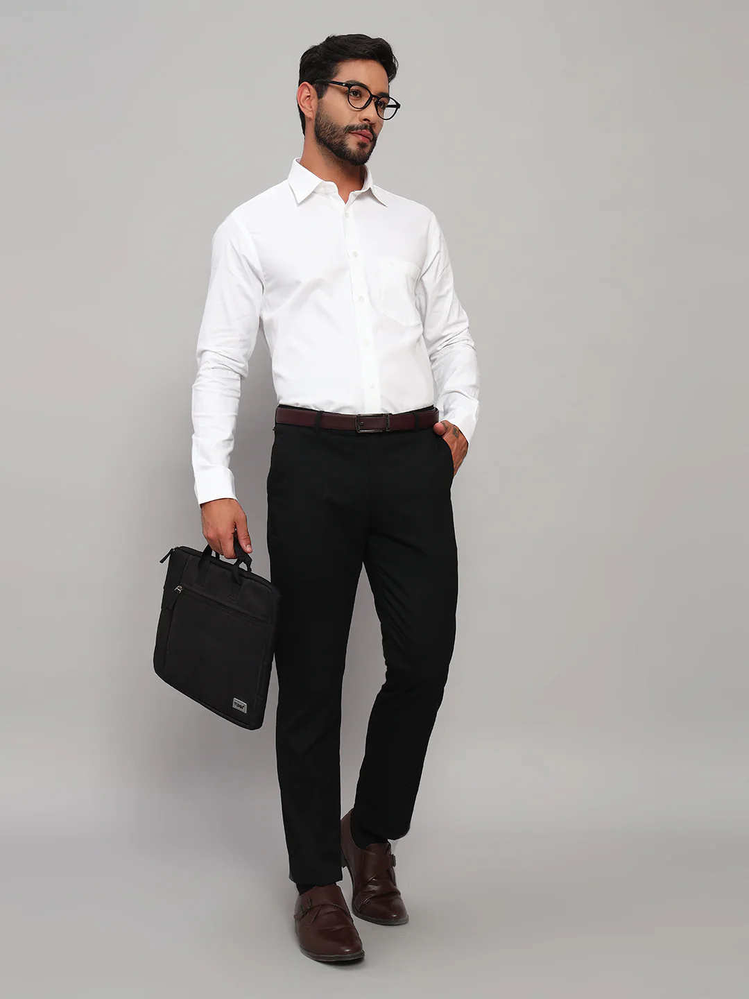 Formal Shirt for Men l Breathable & Soft with Color Fastness Regular Fit Spread Collar Neck Cotton Fabric Self Design Pattern - Image 7
