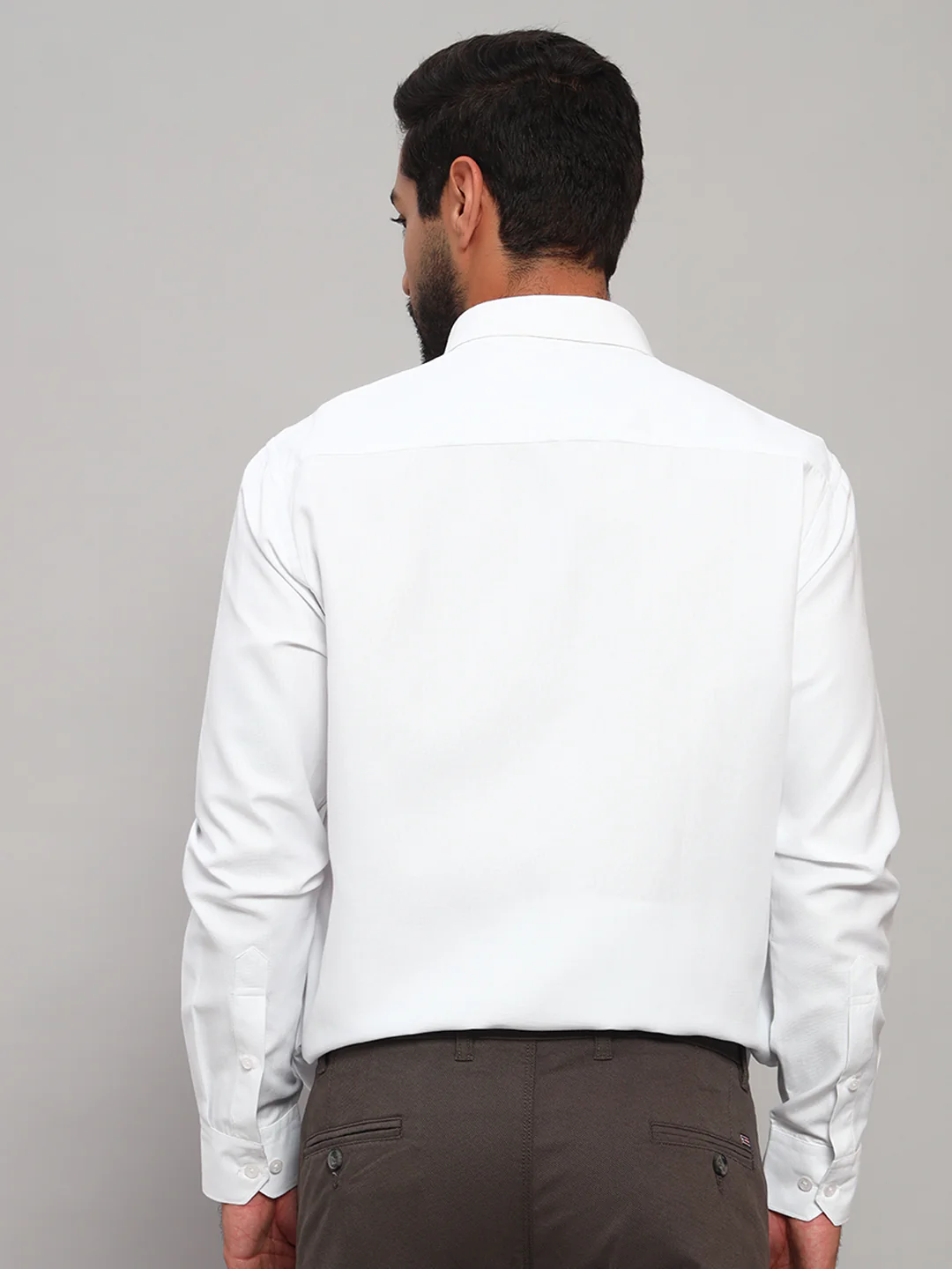 Formal Shirt for Men l Breathable & Soft with Color Fastness Regular Fit Spread Collar Neck Cotton Blend Fabric Self Design Pattern - Image 2