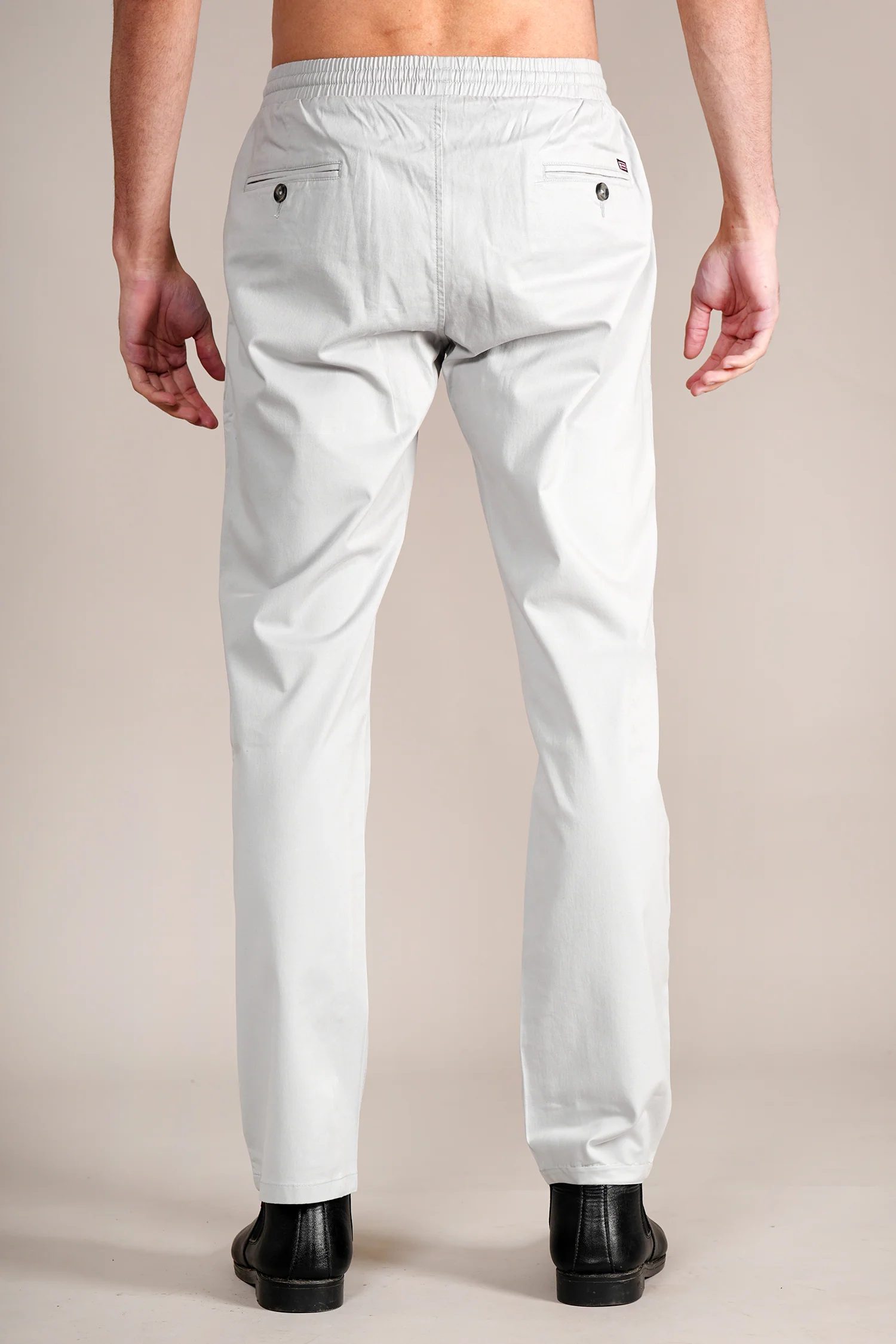 Casual Trouser for Men | Breathable & Soft with Color Fastness Regular Fit Cotton Blend Fabric Solid Pattern Drawstring Closure - Image 5