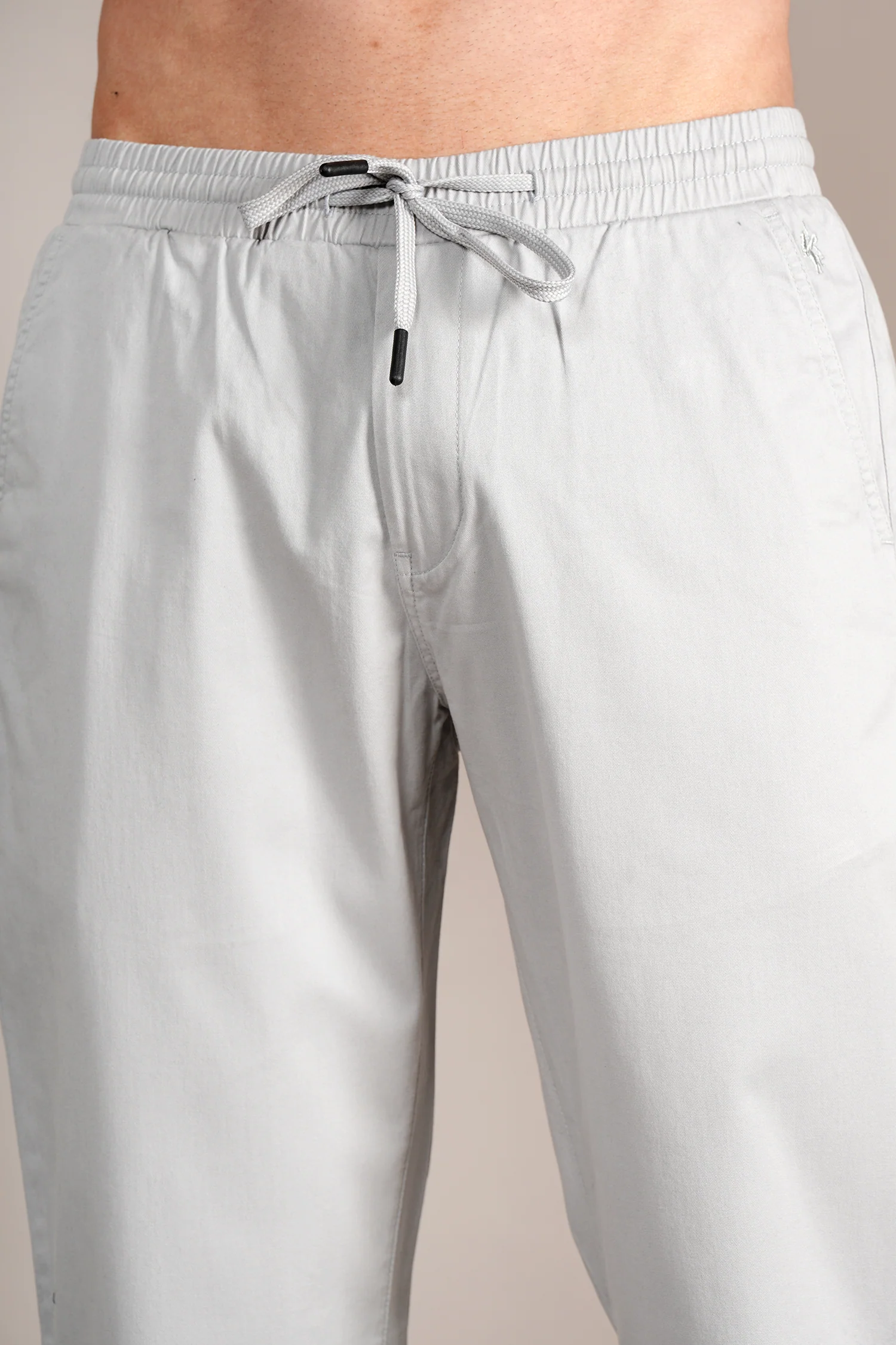 Casual Trouser for Men | Breathable & Soft with Color Fastness Regular Fit Cotton Blend Fabric Solid Pattern Drawstring Closure - Image 6