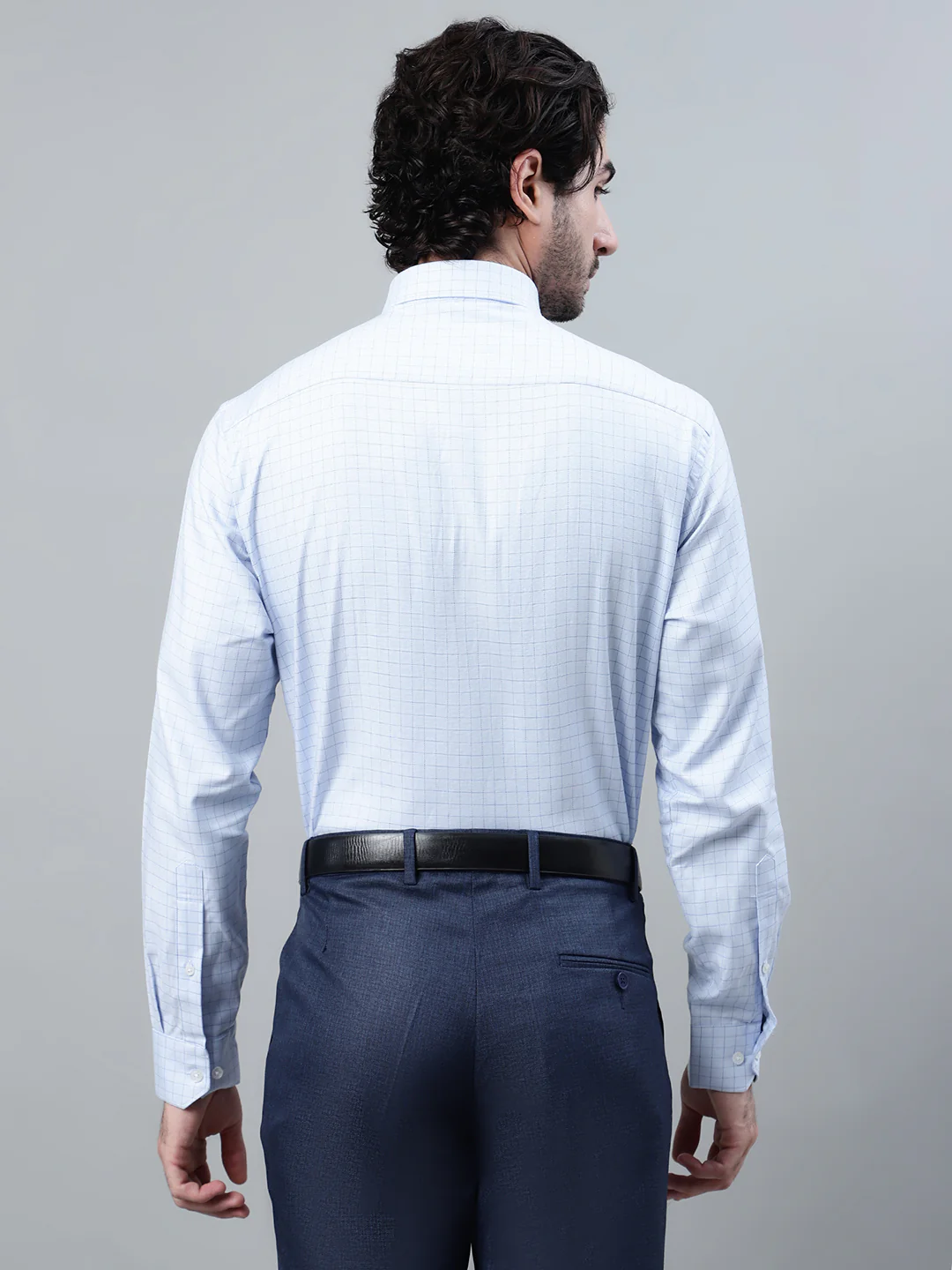Formal Shirt for Men l Breathable & Soft with Color Fastness Regular Fit Spread Collar Neck Cotton Fabric Checkered Pattern - Image 2