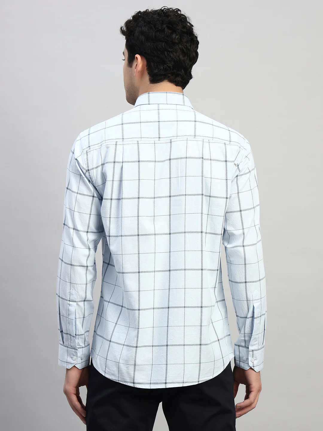 Casual Shirt for Men | Breathable & Soft with Color Fastness Regular Fit Spread Collar Neck Cotton Fabric Checkered Pattern - Image 4