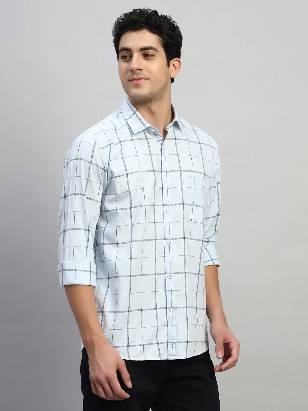 Casual Shirt for Men | Breathable & Soft with Color Fastness Regular Fit Spread Collar Neck Cotton Fabric Checkered Pattern - Image 5