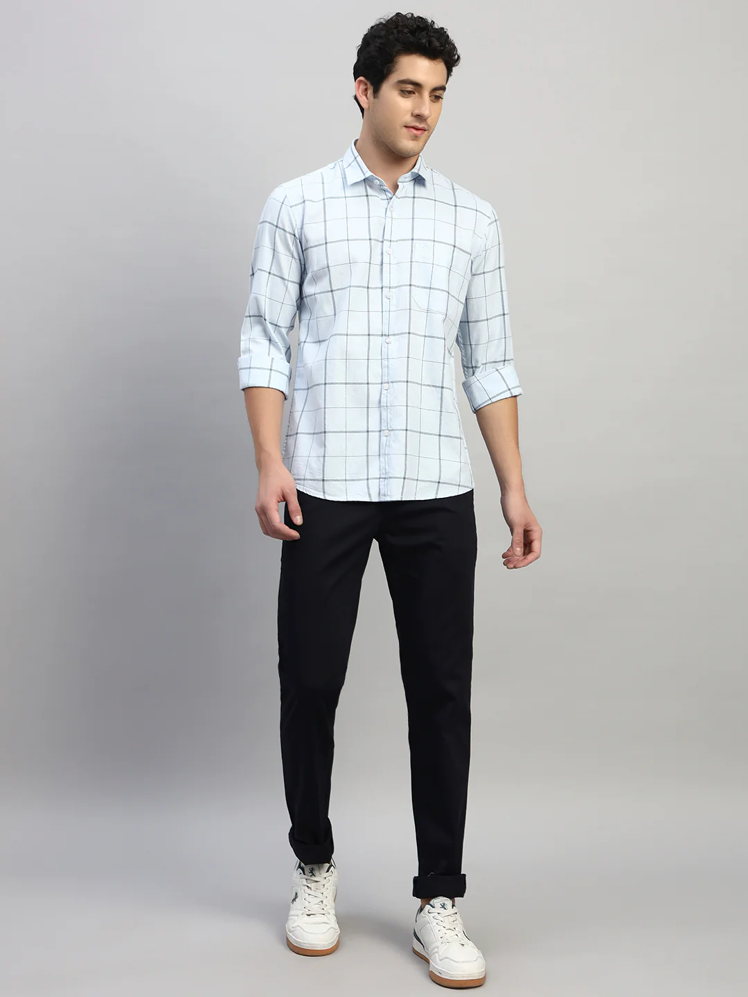 Casual Shirt for Men | Breathable & Soft with Color Fastness Regular Fit Spread Collar Neck Cotton Fabric Checkered Pattern - Image 6