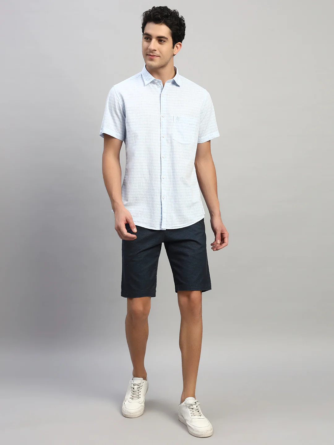 Casual Shirt for Men | Breathable & Soft with Color Fastness Regular Fit Spread Collar Neck Cotton Fabric Checkered Pattern - Image 5
