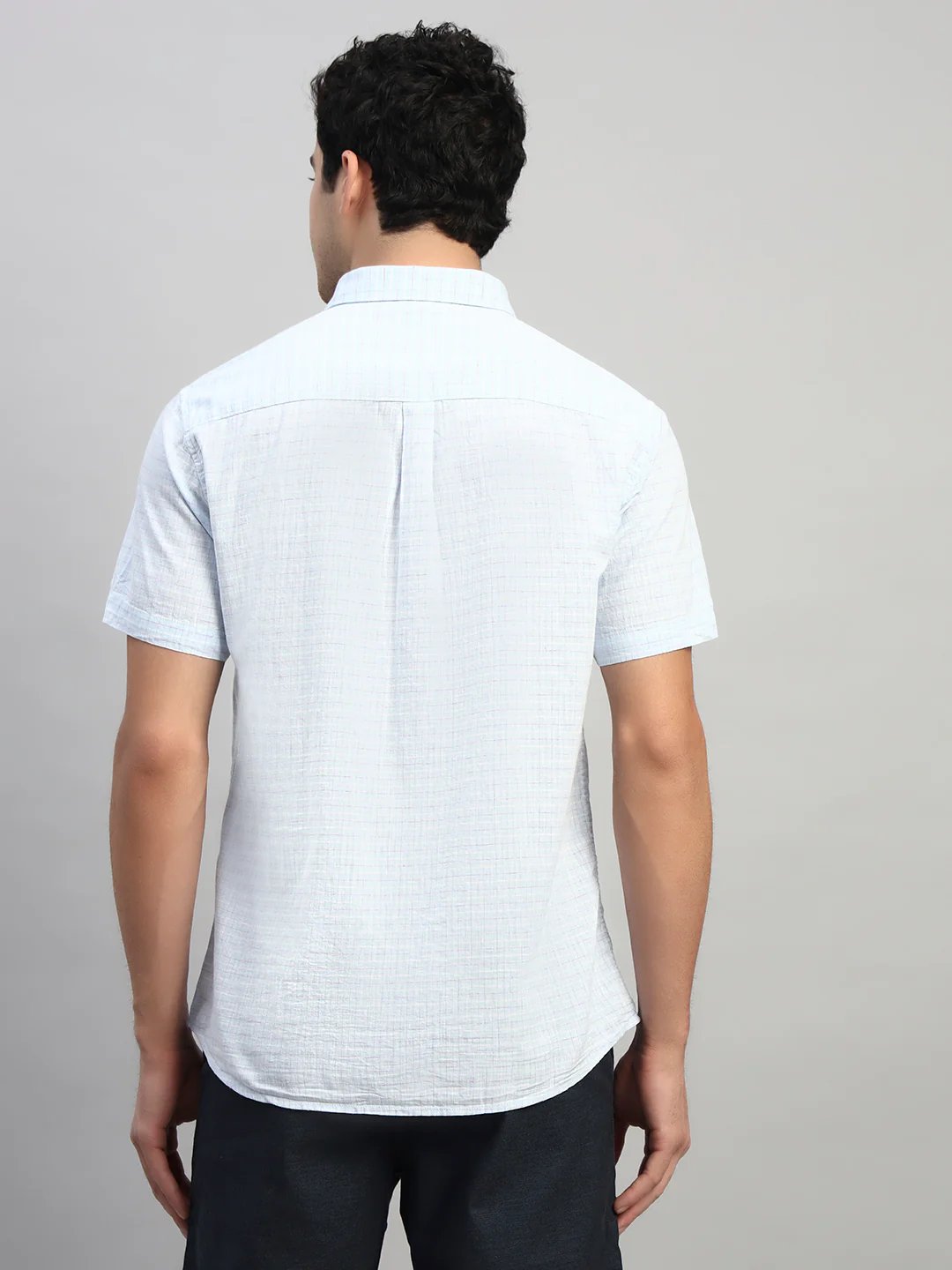 Casual Shirt for Men | Breathable & Soft with Color Fastness Regular Fit Spread Collar Neck Cotton Fabric Checkered Pattern - Image 8