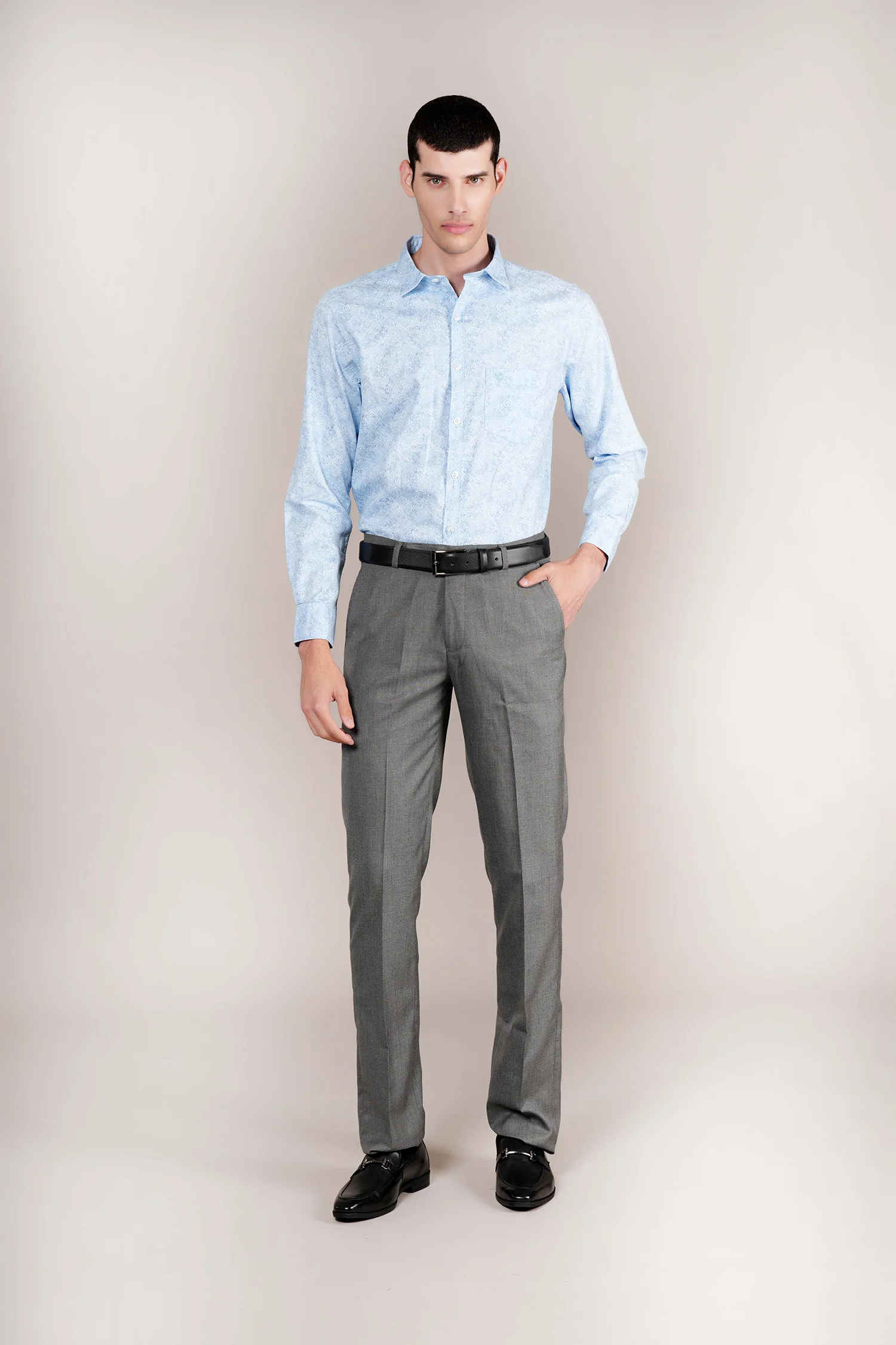 Casual Shirt for Men | Breathable & Soft with Color Fastness Regular Fit Spread Collar Neck Cotton Fabric Printed Pattern - Image 2