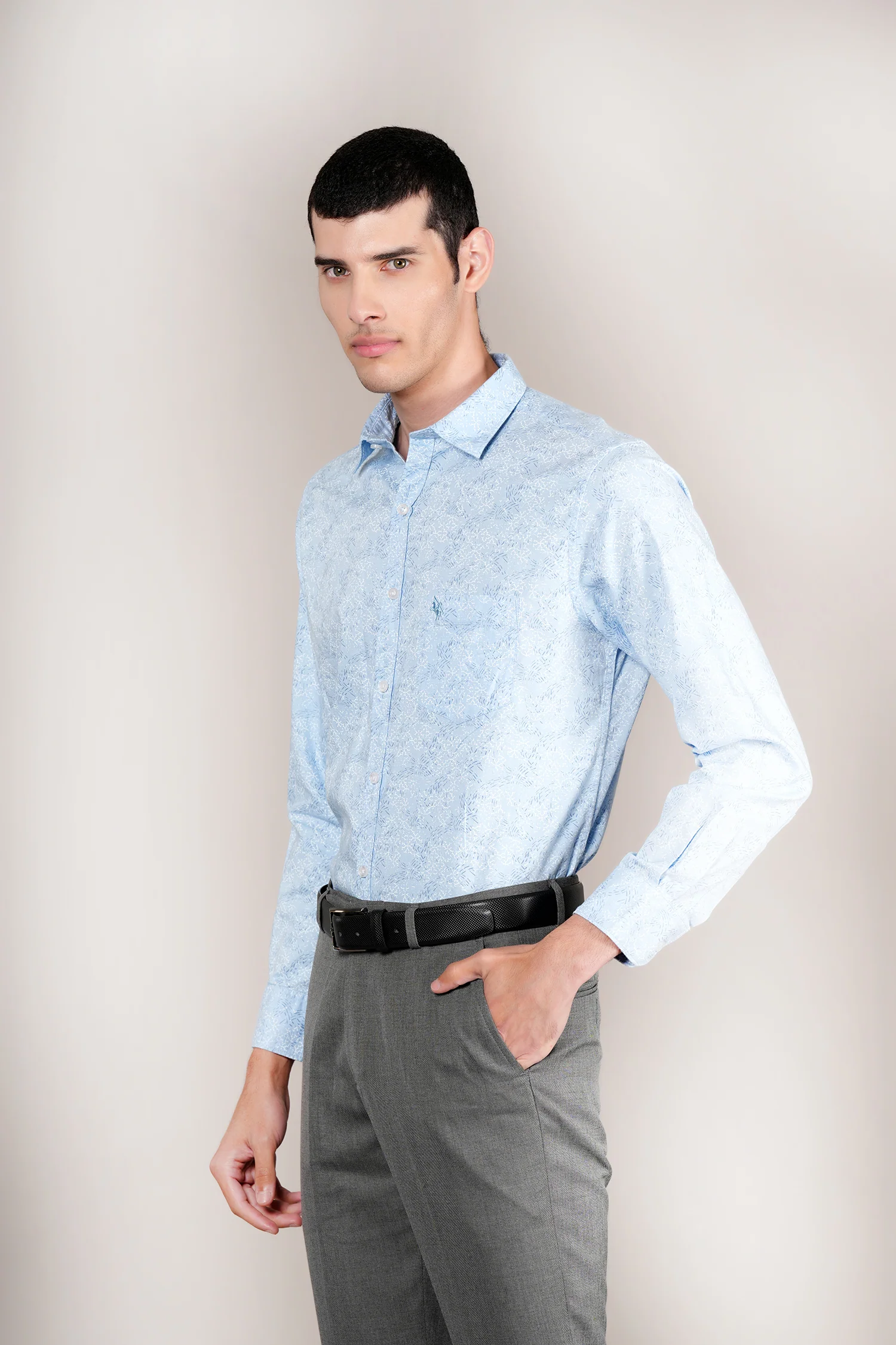Casual Shirt for Men | Breathable & Soft with Color Fastness Regular Fit Spread Collar Neck Cotton Fabric Printed Pattern - Image 3