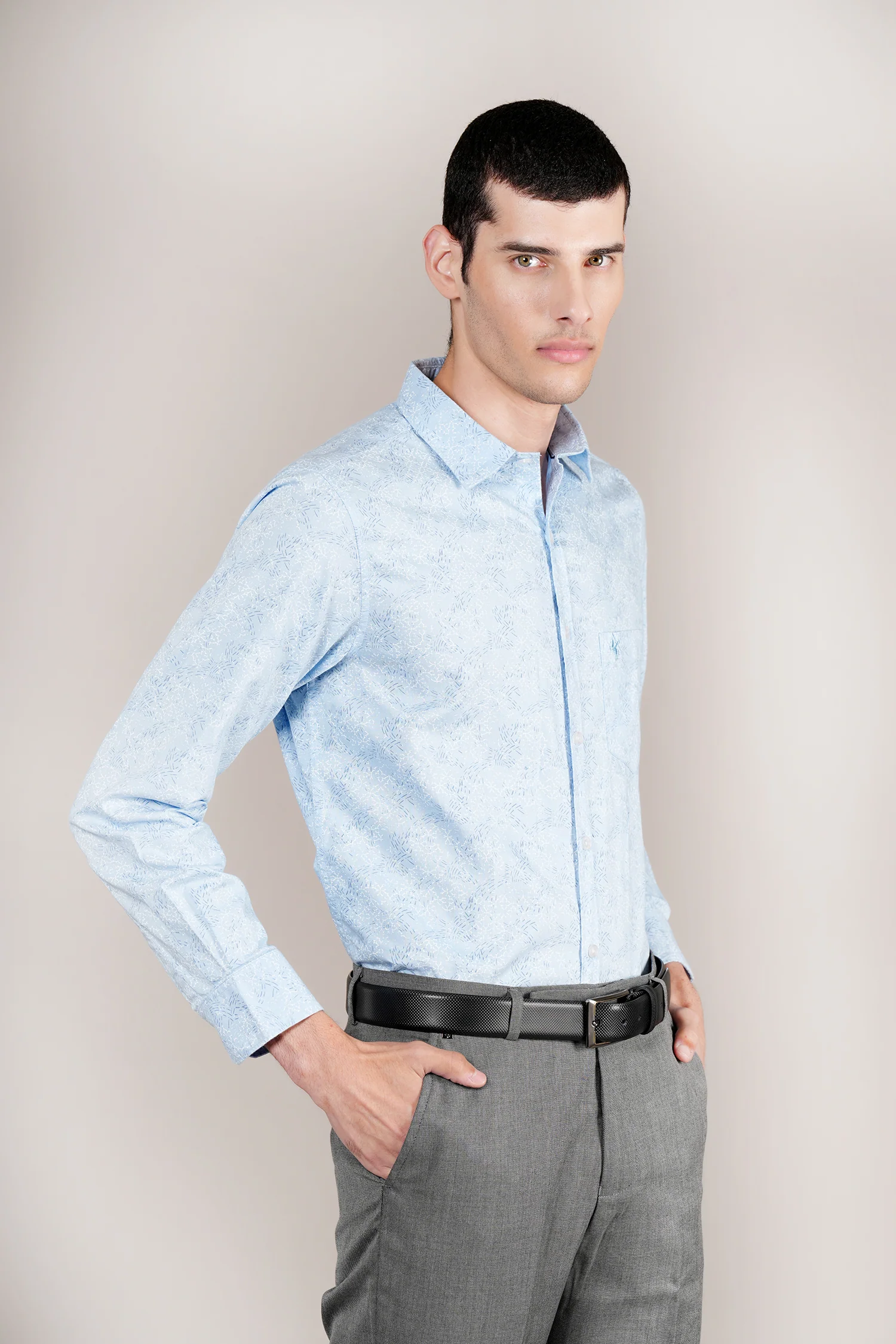 Casual Shirt for Men | Breathable & Soft with Color Fastness Regular Fit Spread Collar Neck Cotton Fabric Printed Pattern - Image 4