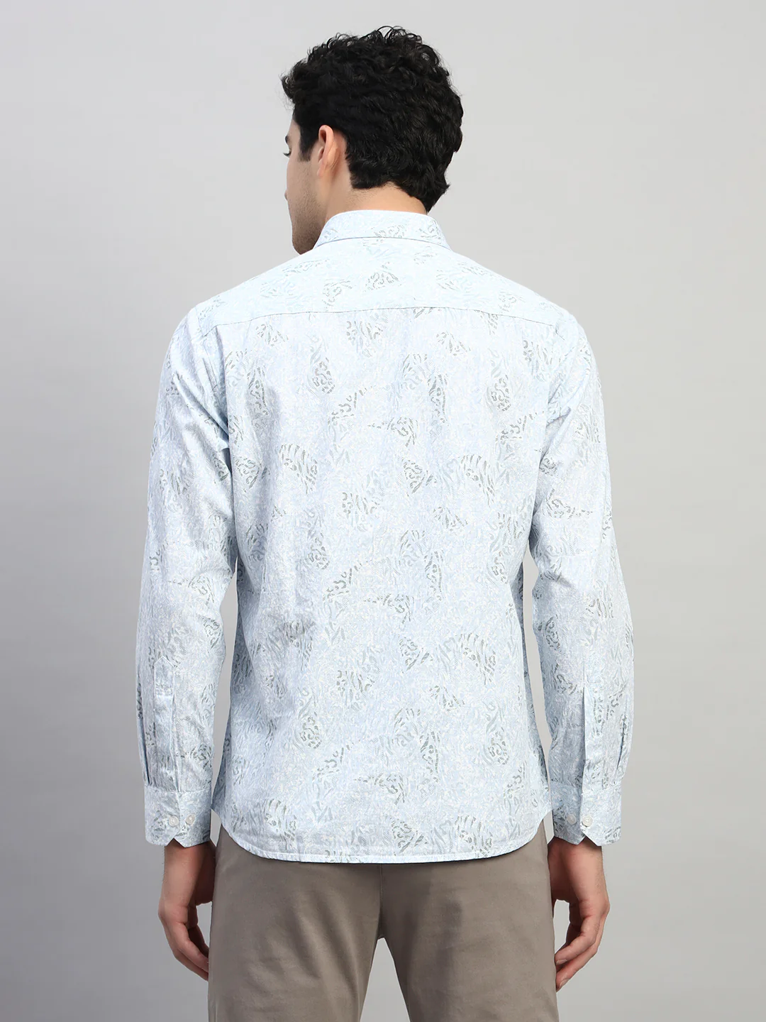 Casual Shirt for Men | Breathable & Soft with Color Fastness Regular Fit Spread Collar Neck Cotton Fabric Printed Pattern - Image 5