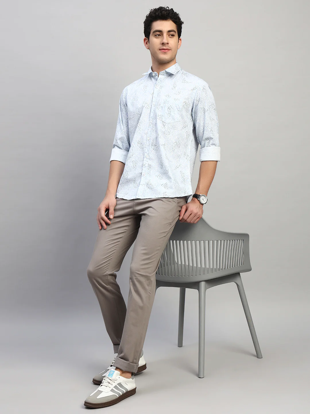 Casual Shirt for Men | Breathable & Soft with Color Fastness Regular Fit Spread Collar Neck Cotton Fabric Printed Pattern - Image 8