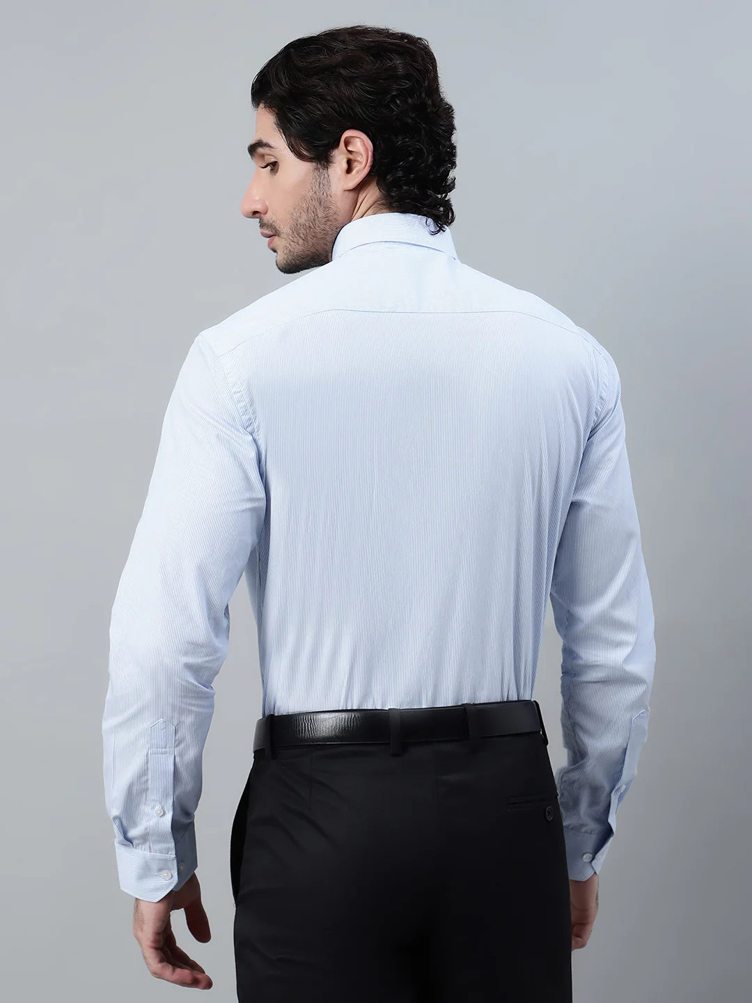 Formal Shirt for Men l Breathable & Soft with Color Fastness Regular Fit Spread Collar Neck Cotton Fabric Striped Pattern - Image 2