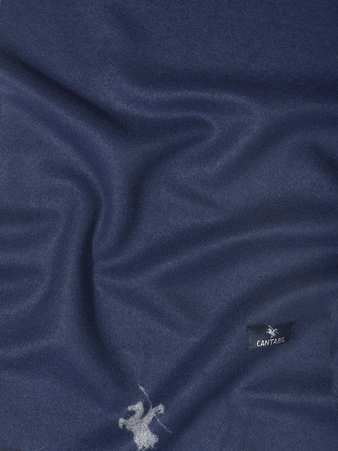 Men's Solid 100% Acrylic Navy Blue Winter Wear Mufflers - Image 3